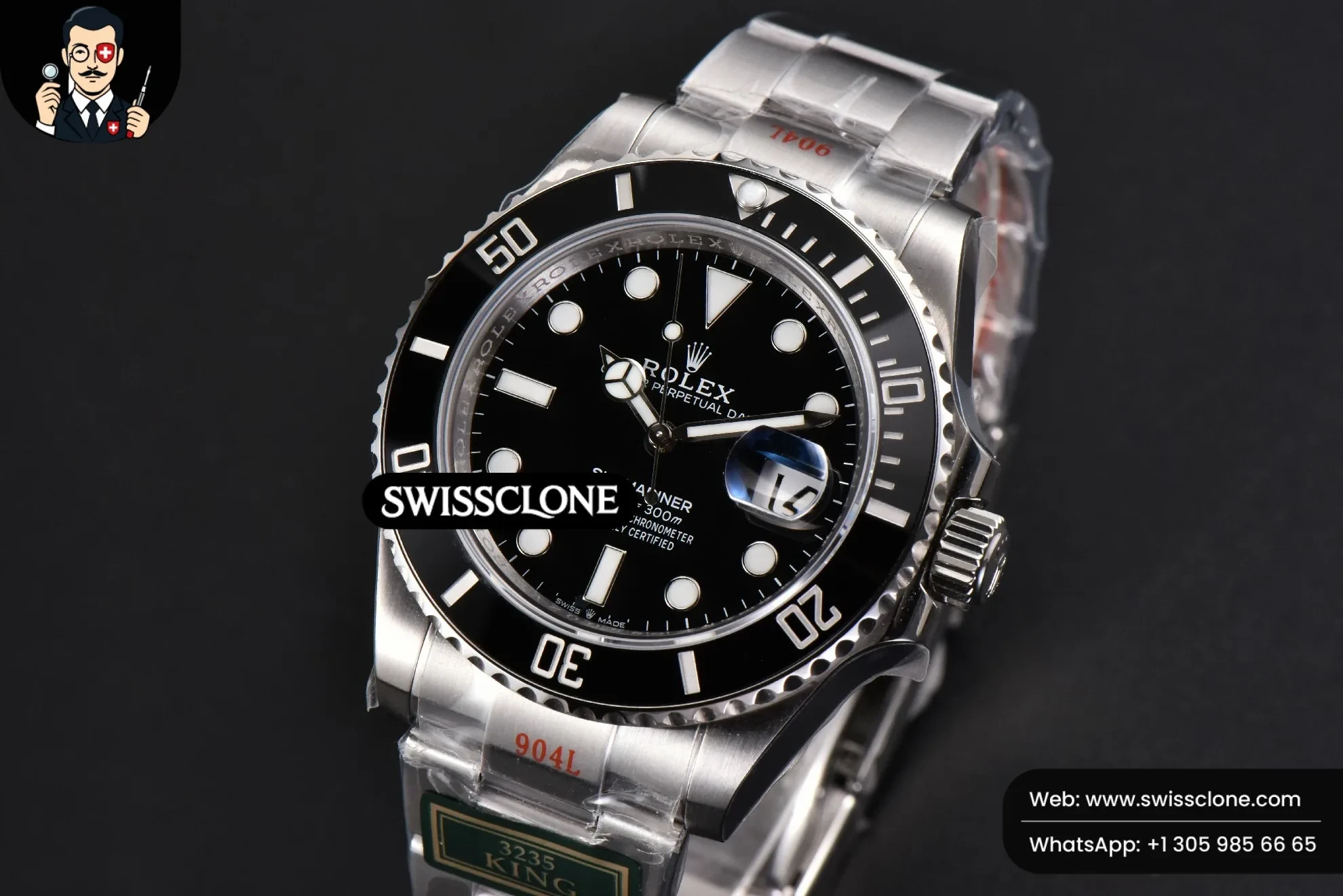 Rolex Submariner 126610 LN 41mm King Black Ceramic Black Dial VR3235 1:1 Super Clone - Bezel & Case Profile