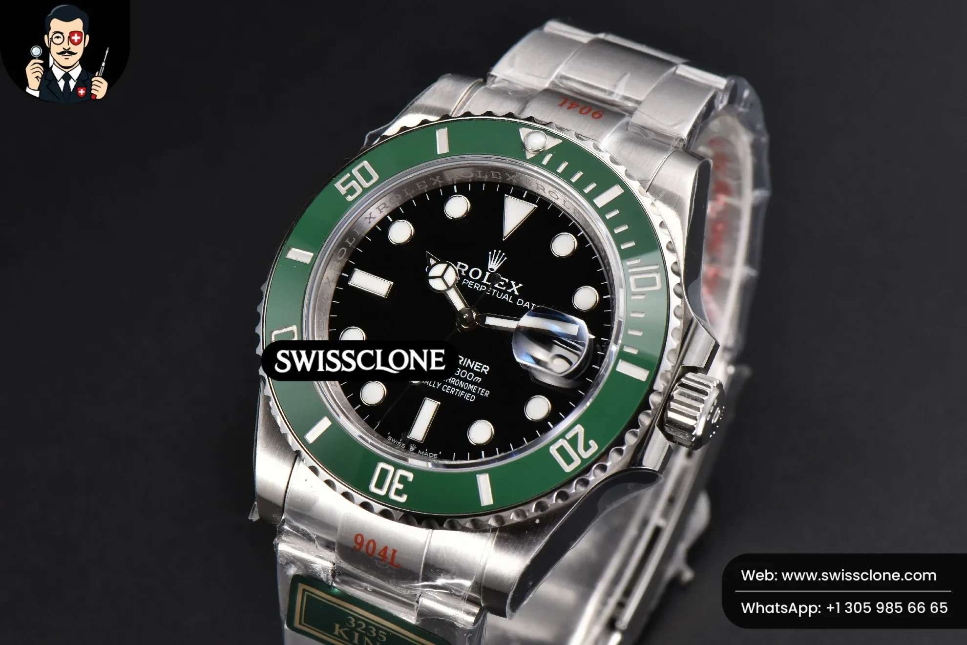 Rolex Submariner 126610 LV 41mm King Green Ceramic Green Dial VR3235 1:1 Super Clone - Bezel & Case Profile