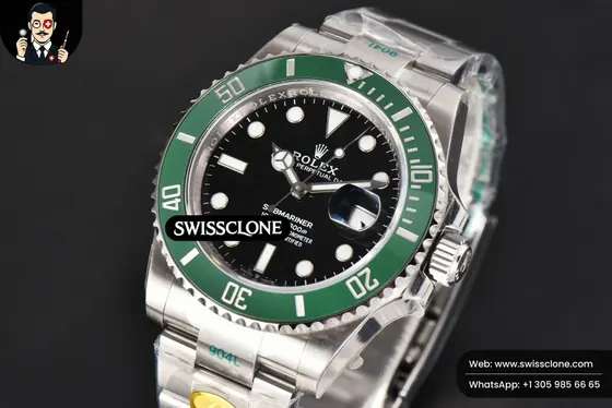 Rolex Submariner 126610 LV Kermit 904L 41mm Green Ceramic Black Dial VR3235 1:1 Super Clone - Bezel & Case Profile