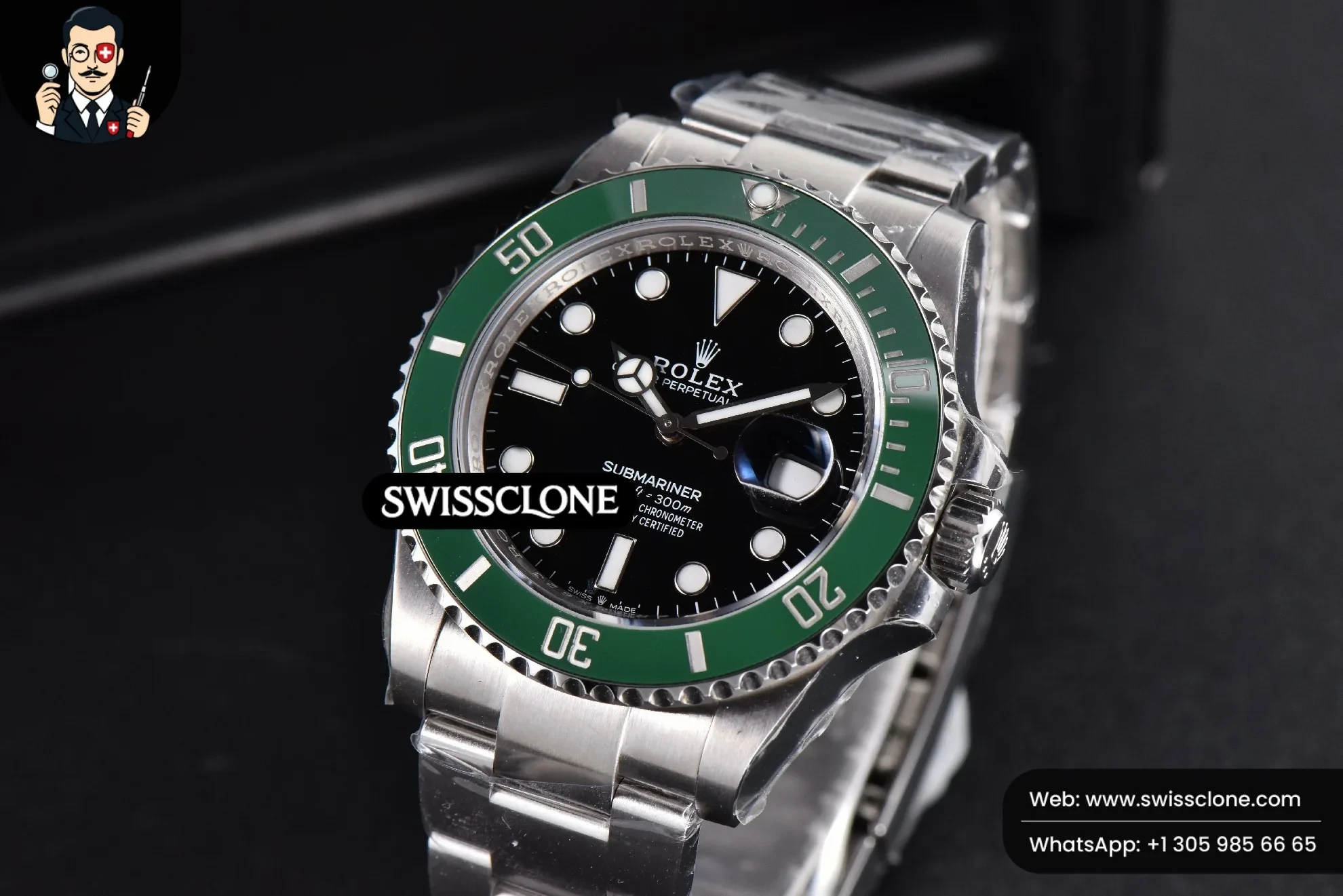 Rolex Submariner 126610 LV Kermit 904L 41mm Green Ceramic VS3235 1:1 Super Clone - Bezel & Case Profile