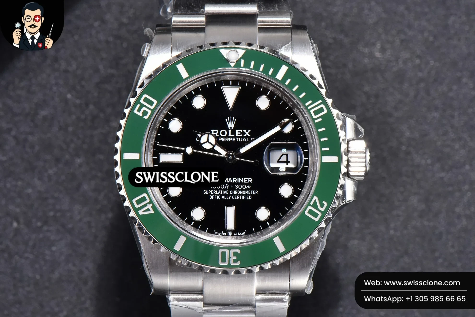 Rolex Submariner 126610 LV Kermit 904L 41mm Green Ceramic VS3235