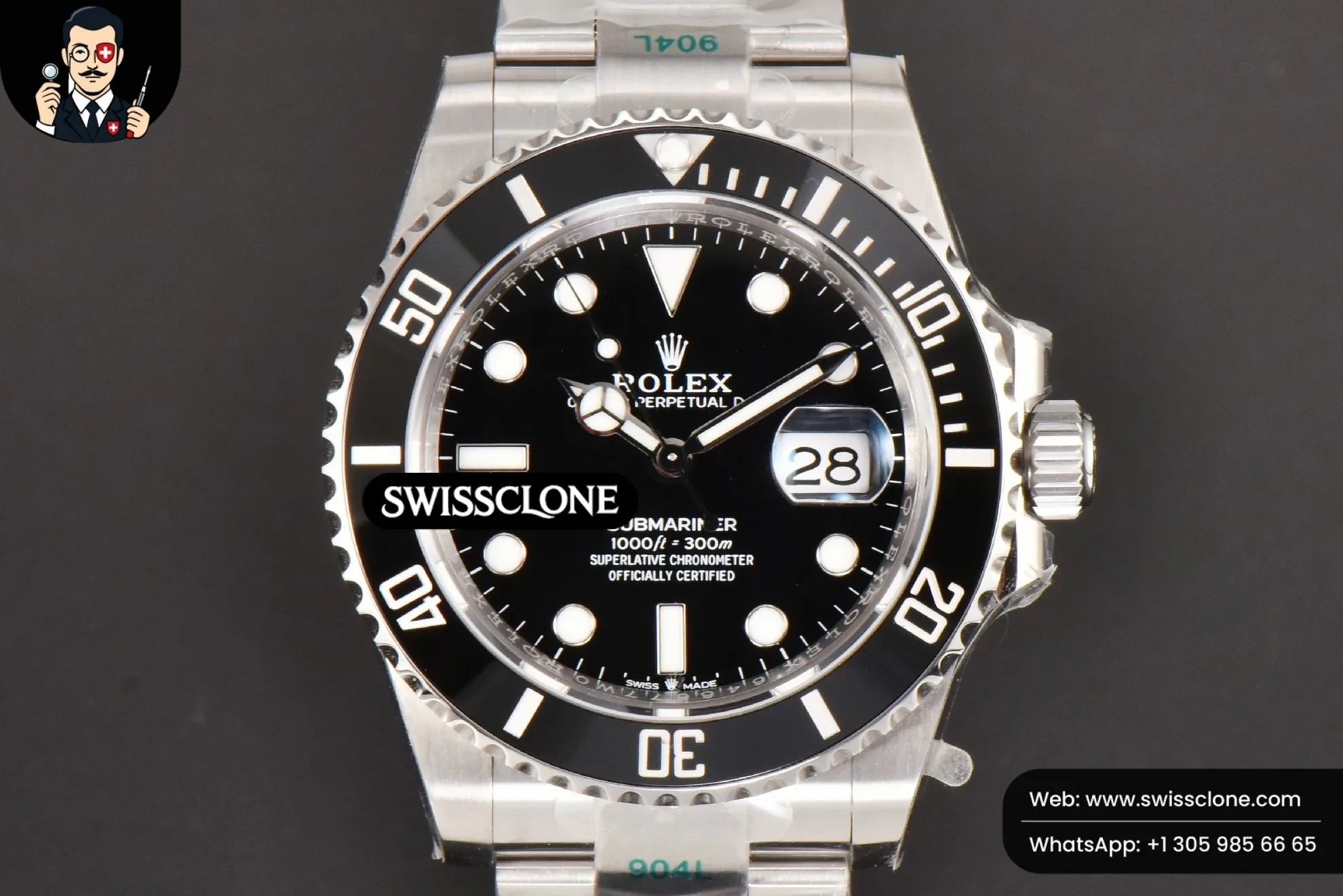 Rolex Submariner 126610LN 904L 41mm Black Ceramic Black Dial VR3235