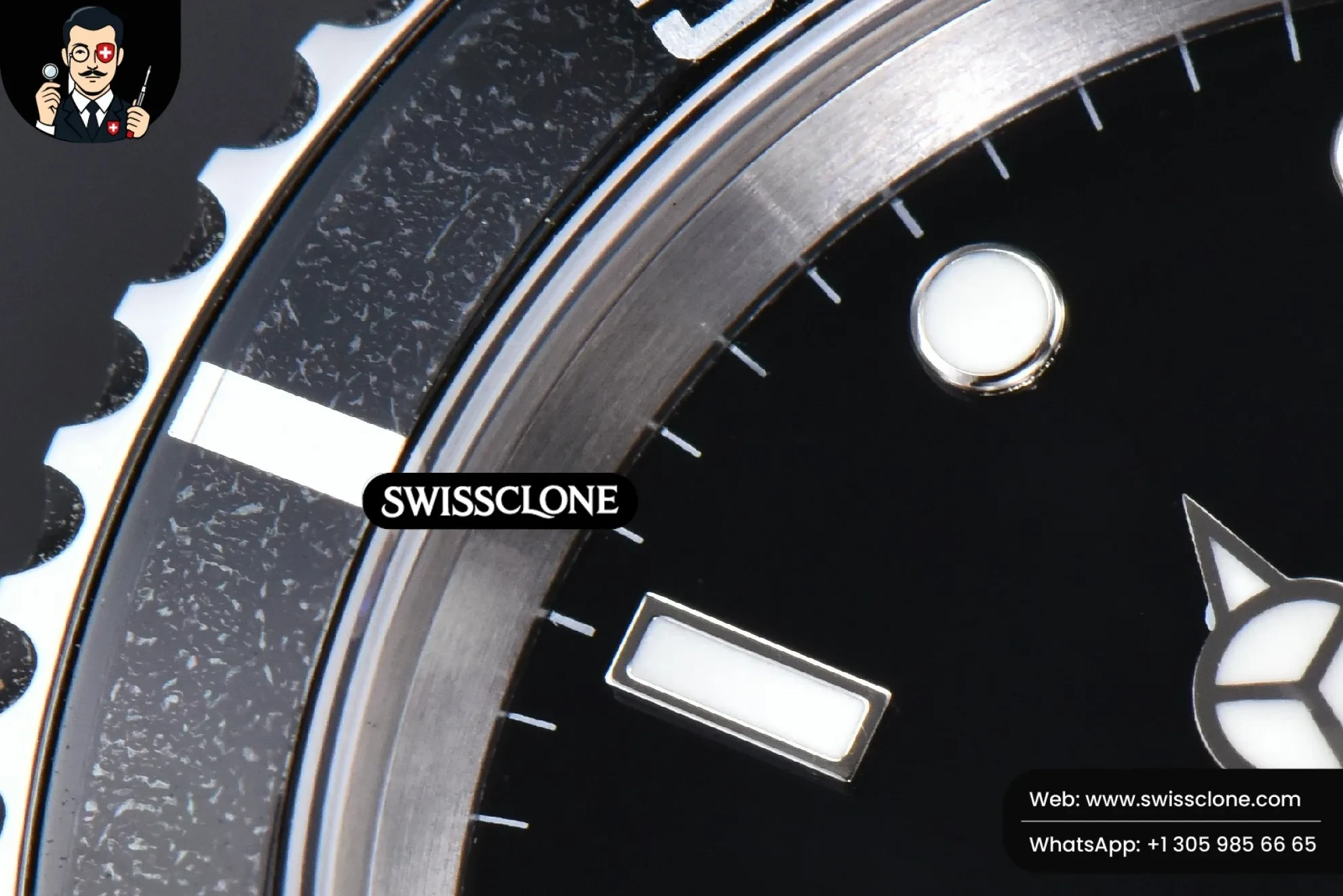 Rolex Submariner 16610 LN Black Bezel 904L 40mm RAF SH3135 No Rehaut 1:1 Super Clone - Caseback & Cloned Calibre Movement