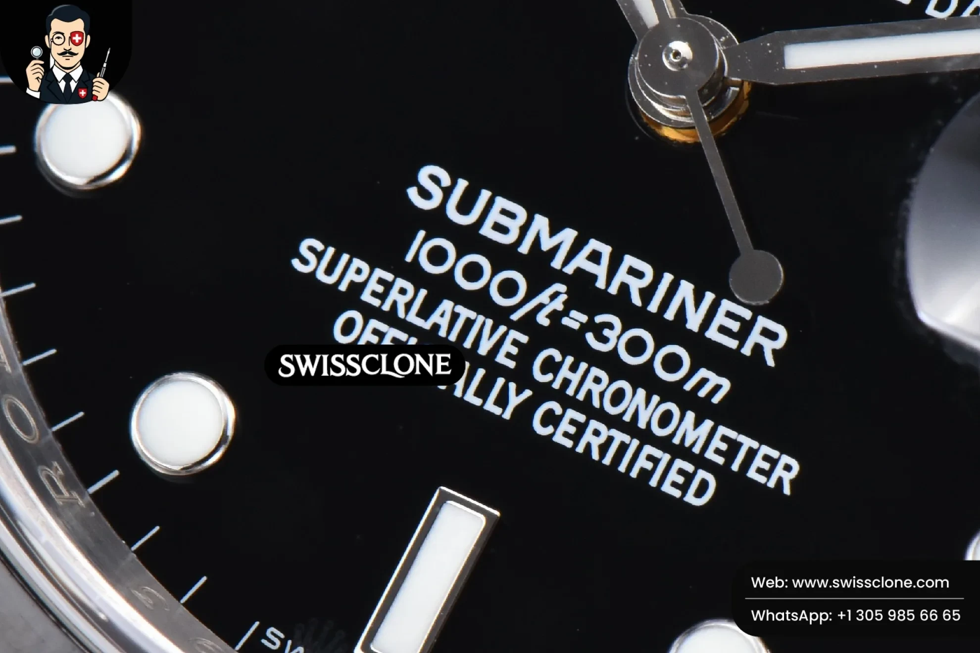 Rolex Submariner 16610 LN Black Bezel 904L 40mm RAF SH3135 Rehaut 1:1 Super Clone - On-Wrist Presence View