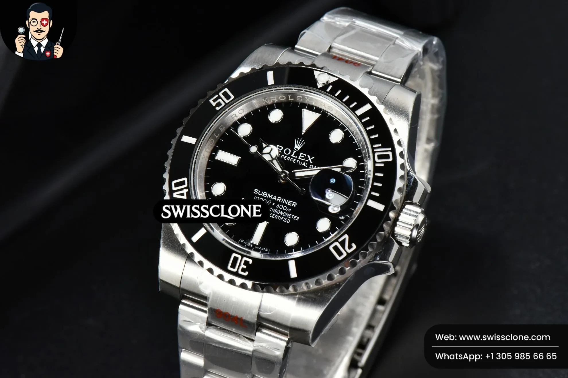 Rolex Submariner 40mm 116610 LN Black Ceramic Black Dial 3135 1:1 Super Clone - Bezel & Case Profile