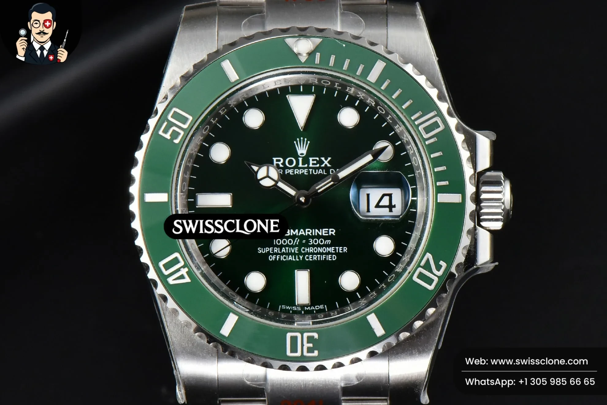 Rolex Submariner 40mm 116610 LV Green Ceramic Green Dial 3135