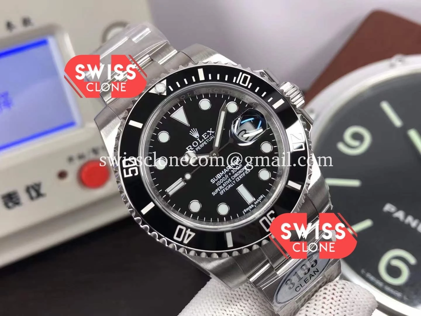 Rolex Submariner 40MM Cal.3135 Steel 126610LN 904L 1:1 Super Clone - Dial Macro Close-Up