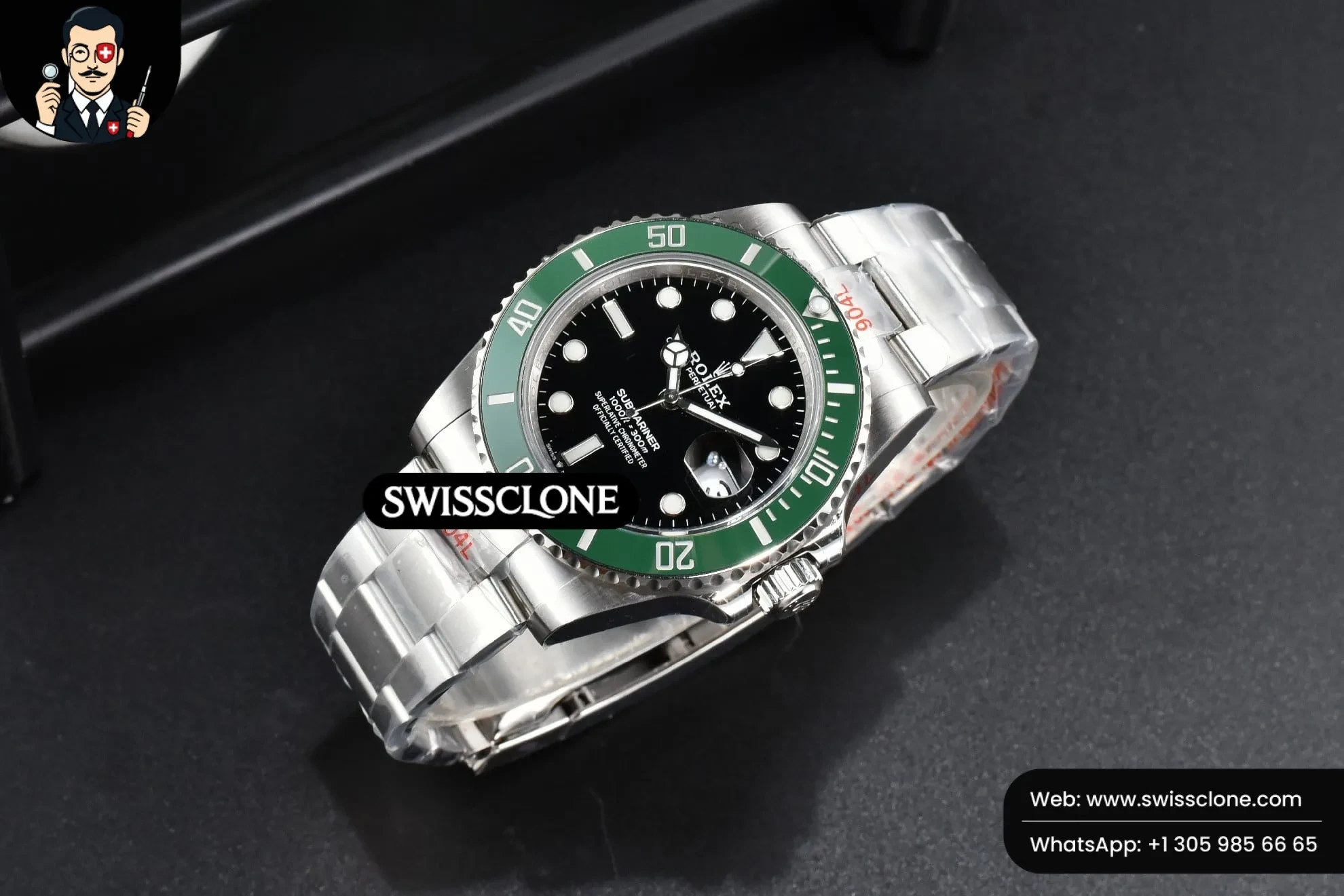 Rolex Submariner 41mm 126610 LV Green Ceramic Black Dial VR3235 1:1 Super Clone - Clasp & Bracelet Finishing