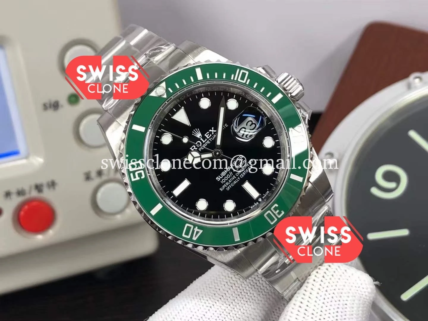 Rolex Submariner 41MM Steel 126610LV "Starbucks" Ultimate 1:1 Super Clone - Dial Macro Close-Up
