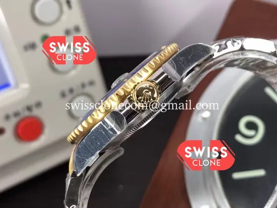 Rolex Submariner 41MM Two Tone 126613LB 904L Steel 1:1 Super Clone - Lateral Case Thickness Profile