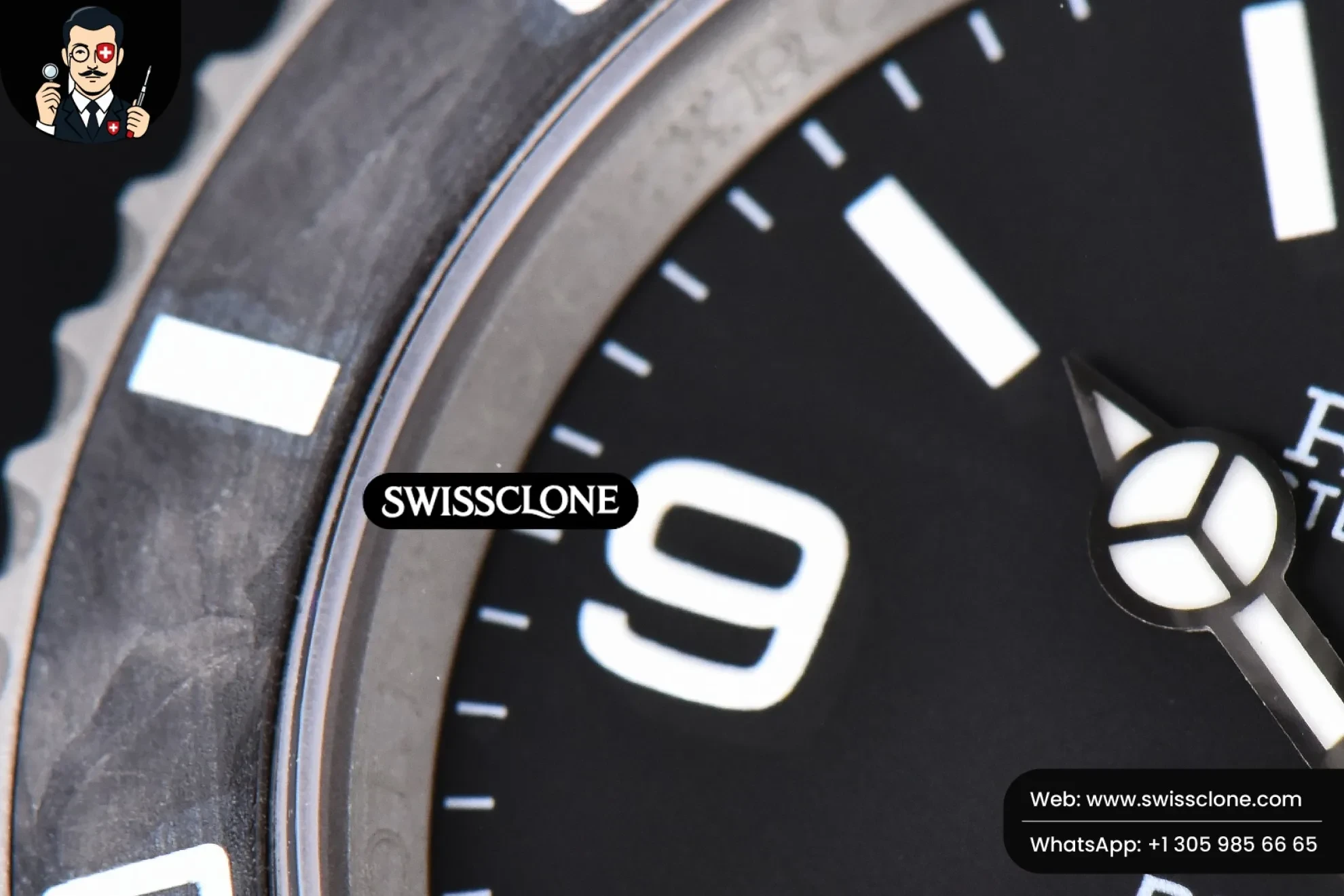 Rolex Submariner DIW Sandblasted 40mm Black Carbon Dial VS3135 1:1 Super Clone - Lateral Case Thickness Profile