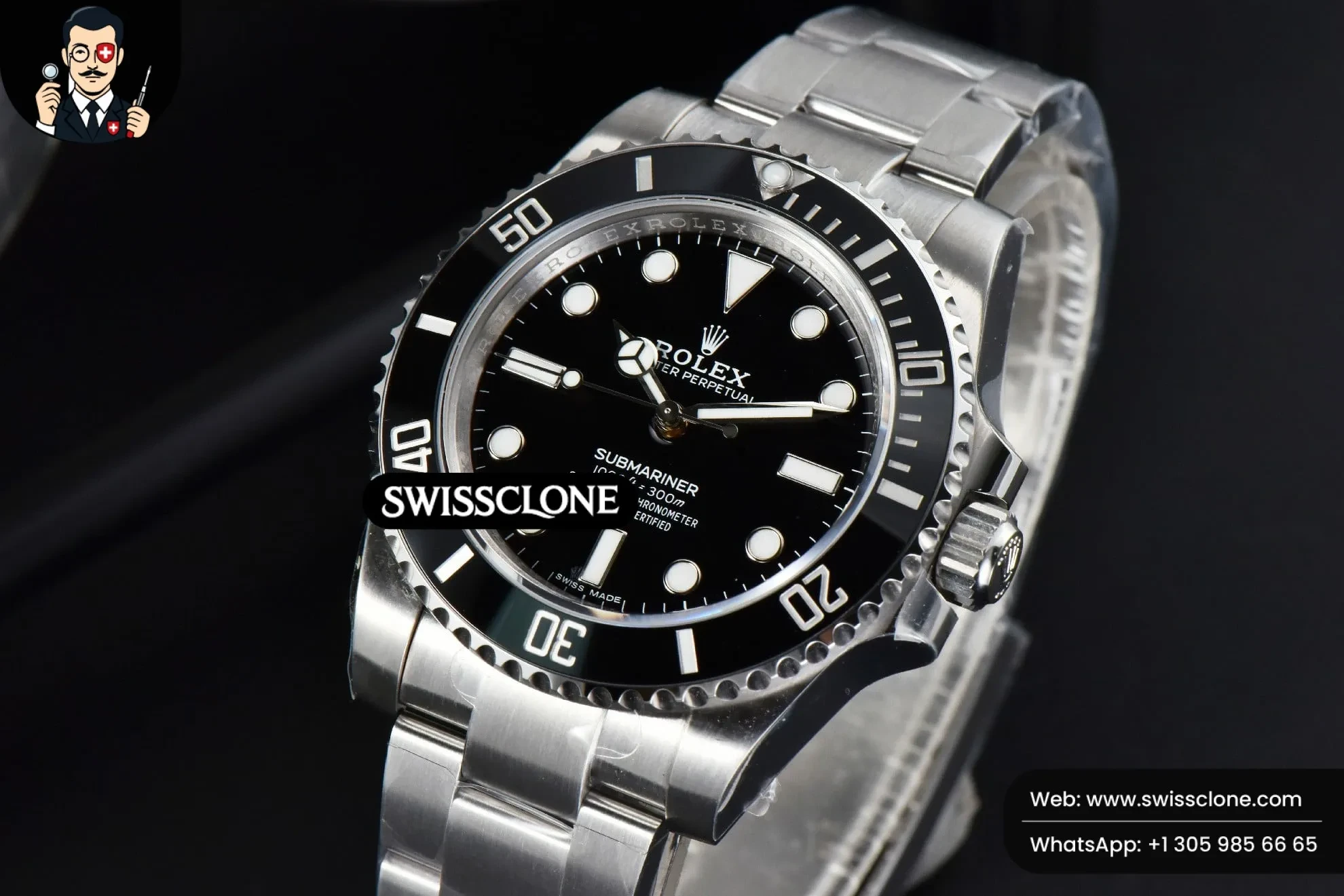 Rolex Submariner No Date 114060 40mm 114060 Black Dial VS3130 1:1 Super Clone - Bezel & Case Profile