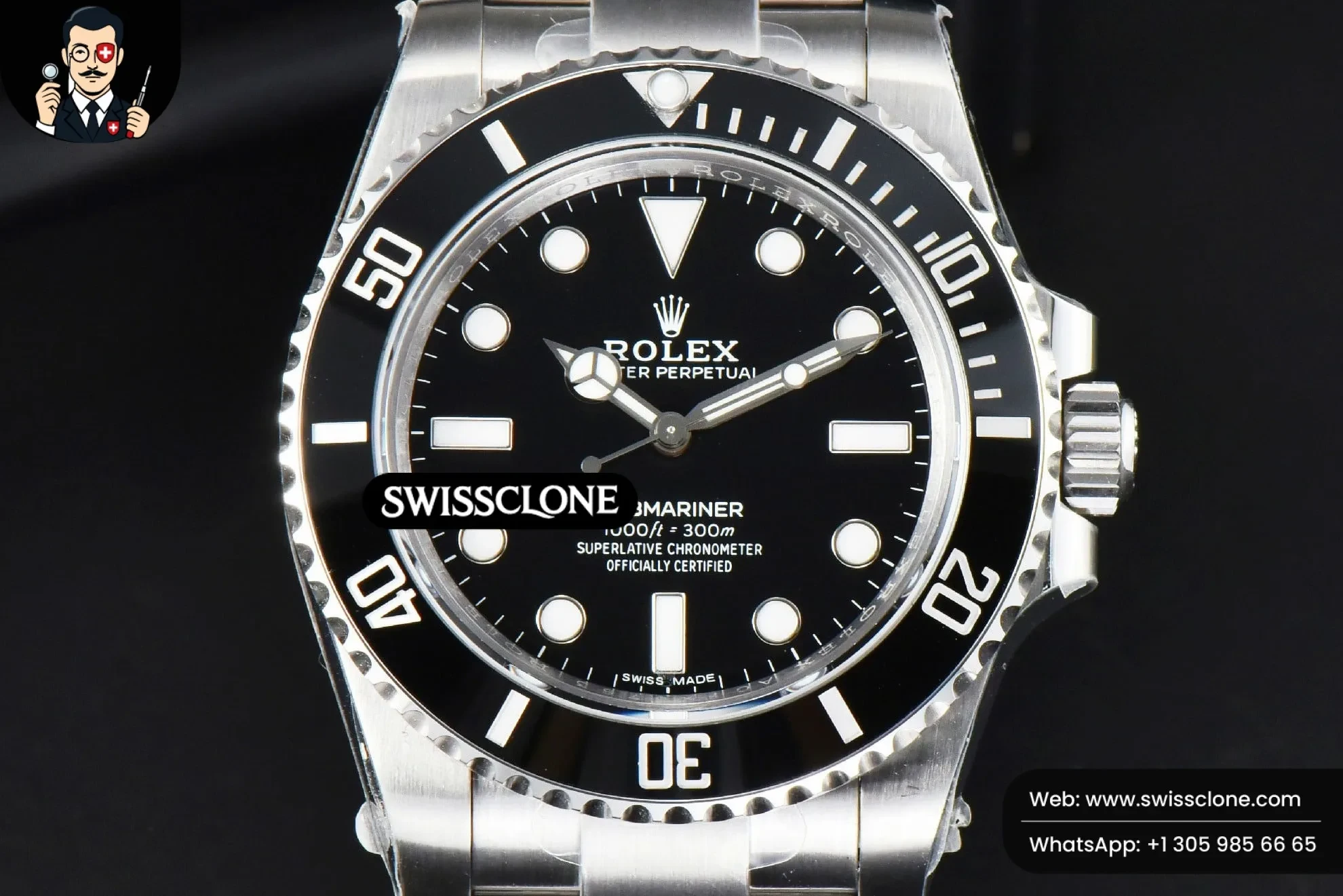 Rolex Submariner No Date 114060 40mm 114060 Black Dial VS3130
