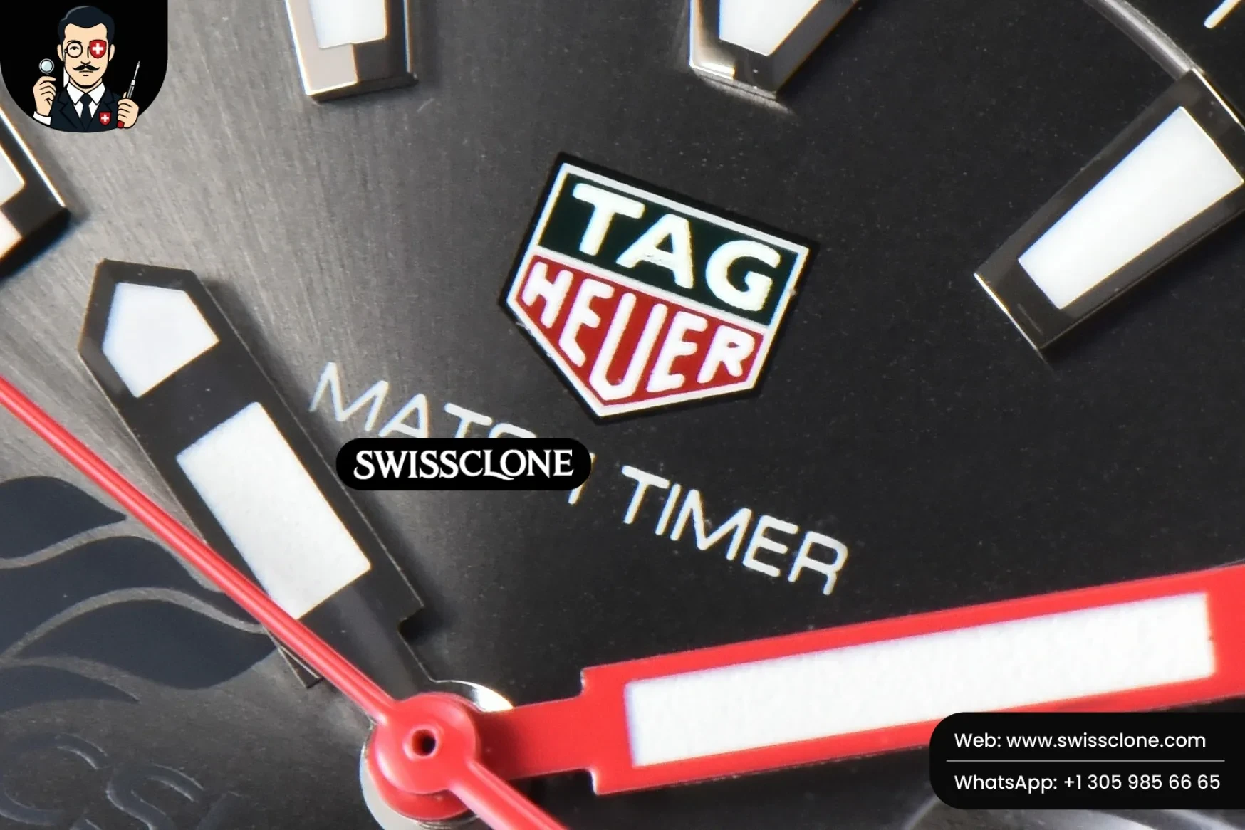 Rolex Tag Heuer Aquaracer Calibre 5 GMT OF 43mm Green/Red Bezel Black Dial SW200 1:1 Super Clone - Caseback & Cloned Calibre Movement