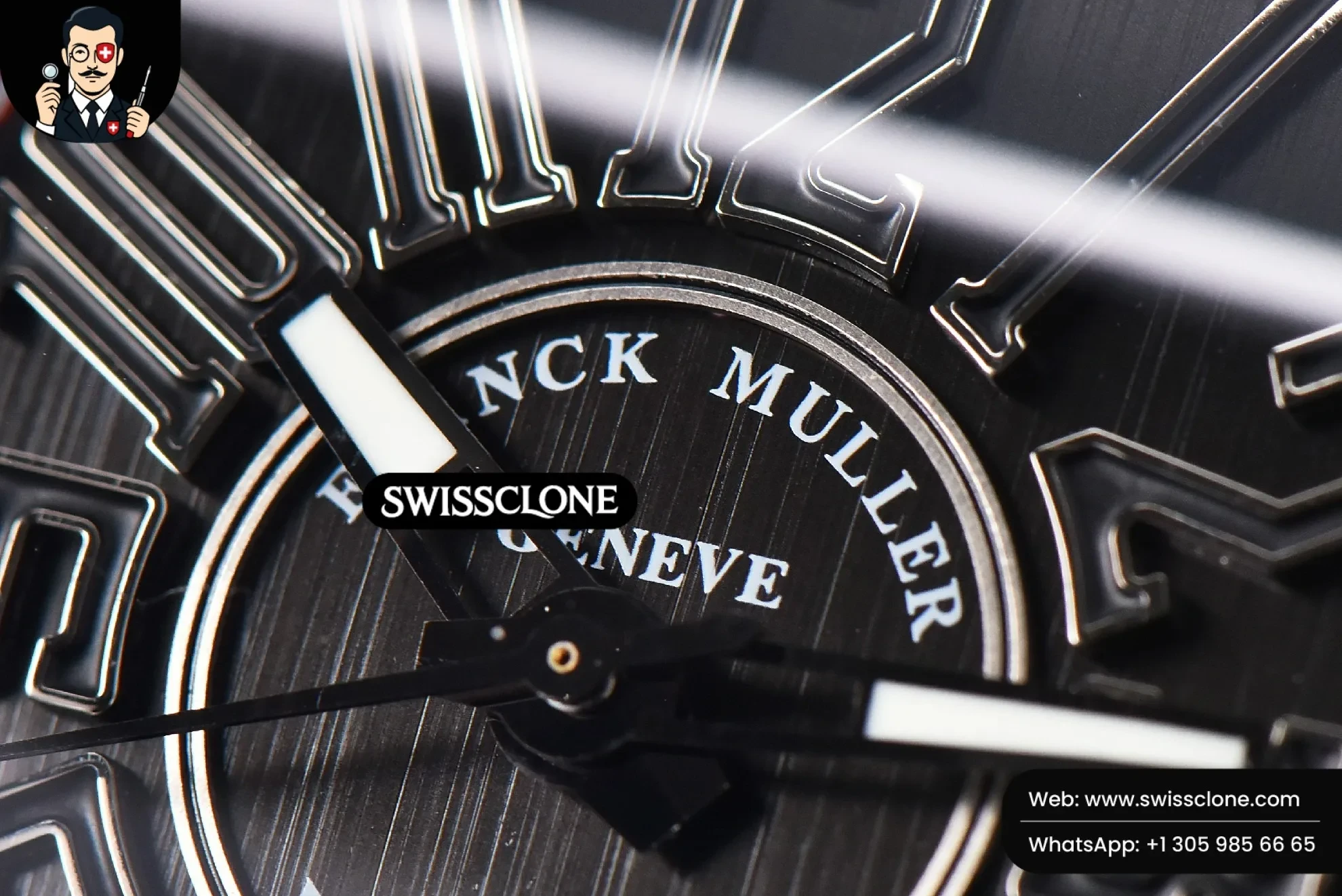 Rolex Vanguard V45 45mm Black Textured Dial Black Leather 9015 1:1 Super Clone - Clasp & Bracelet Finishing