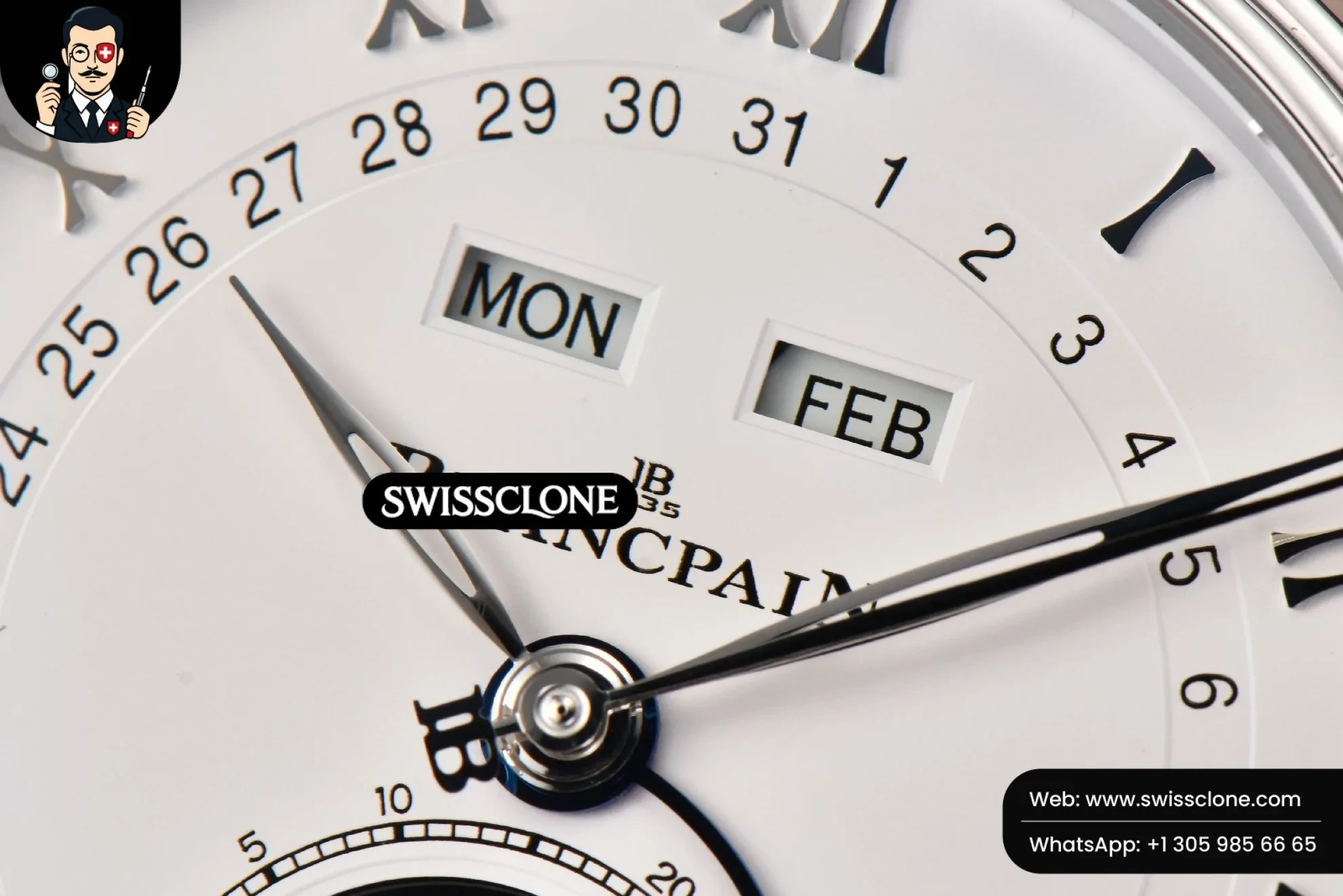 Rolex Villeret 6654 40mm Complicated Function OMF White Dial Black Leather 1:1 Super Clone - Clasp & Bracelet Finishing