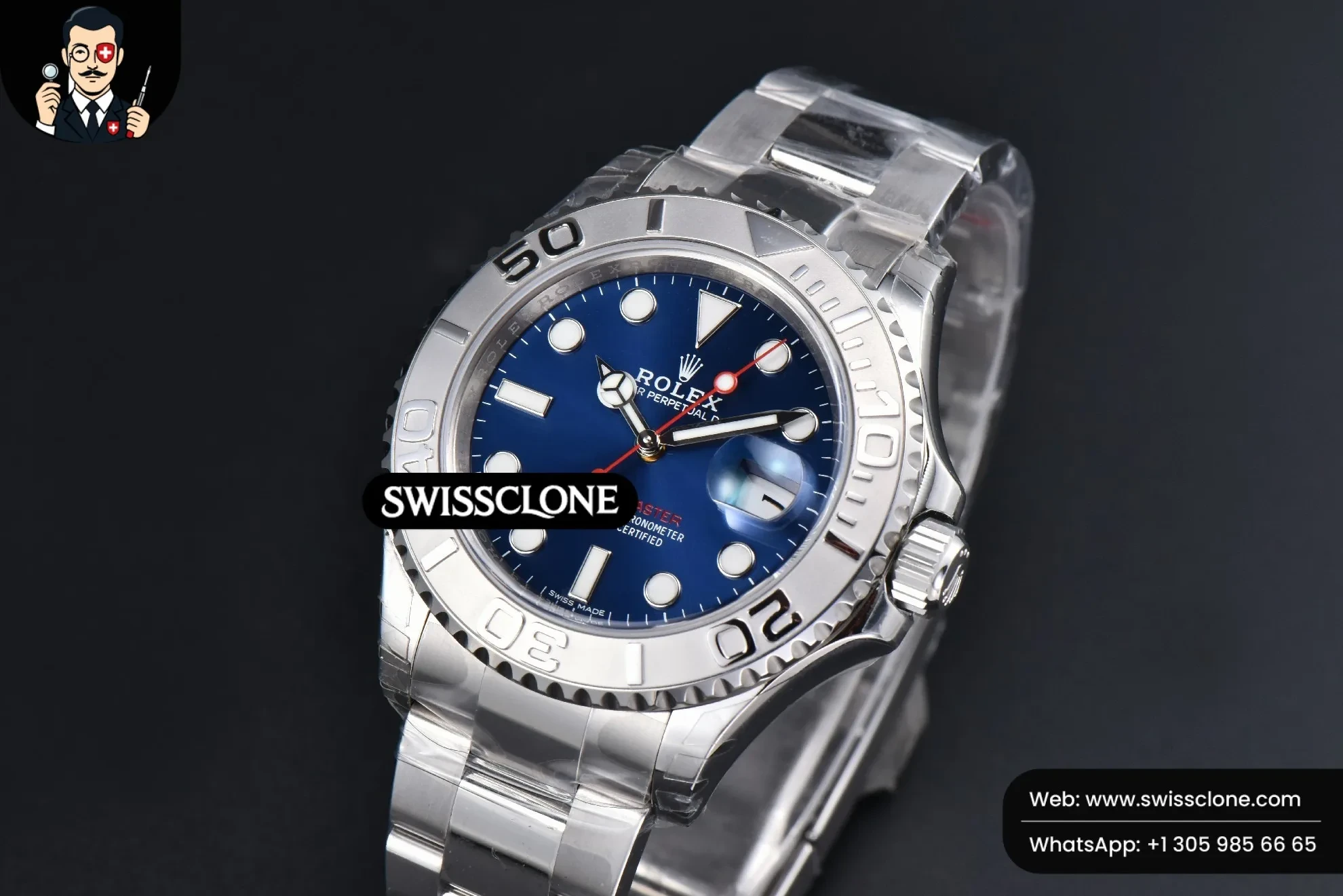 Rolex Yacht Master 116622 40mm Blue Dial VS3135 1:1 Super Clone - Clasp & Bracelet Finishing