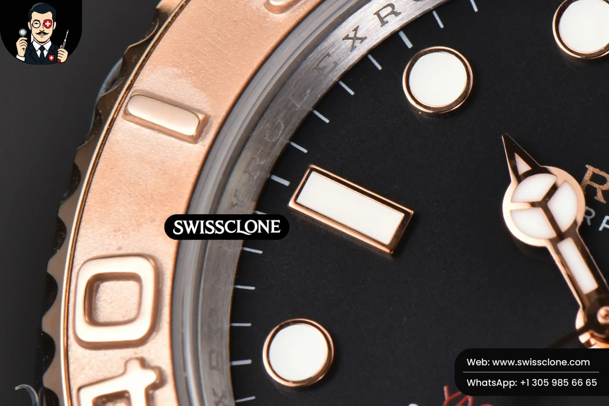 Rolex Yacht Master 126621 RG/SS 40mm CSF 904L Black Dial RG/SS VR3235 1:1 Super Clone - Caseback & Cloned Calibre Movement