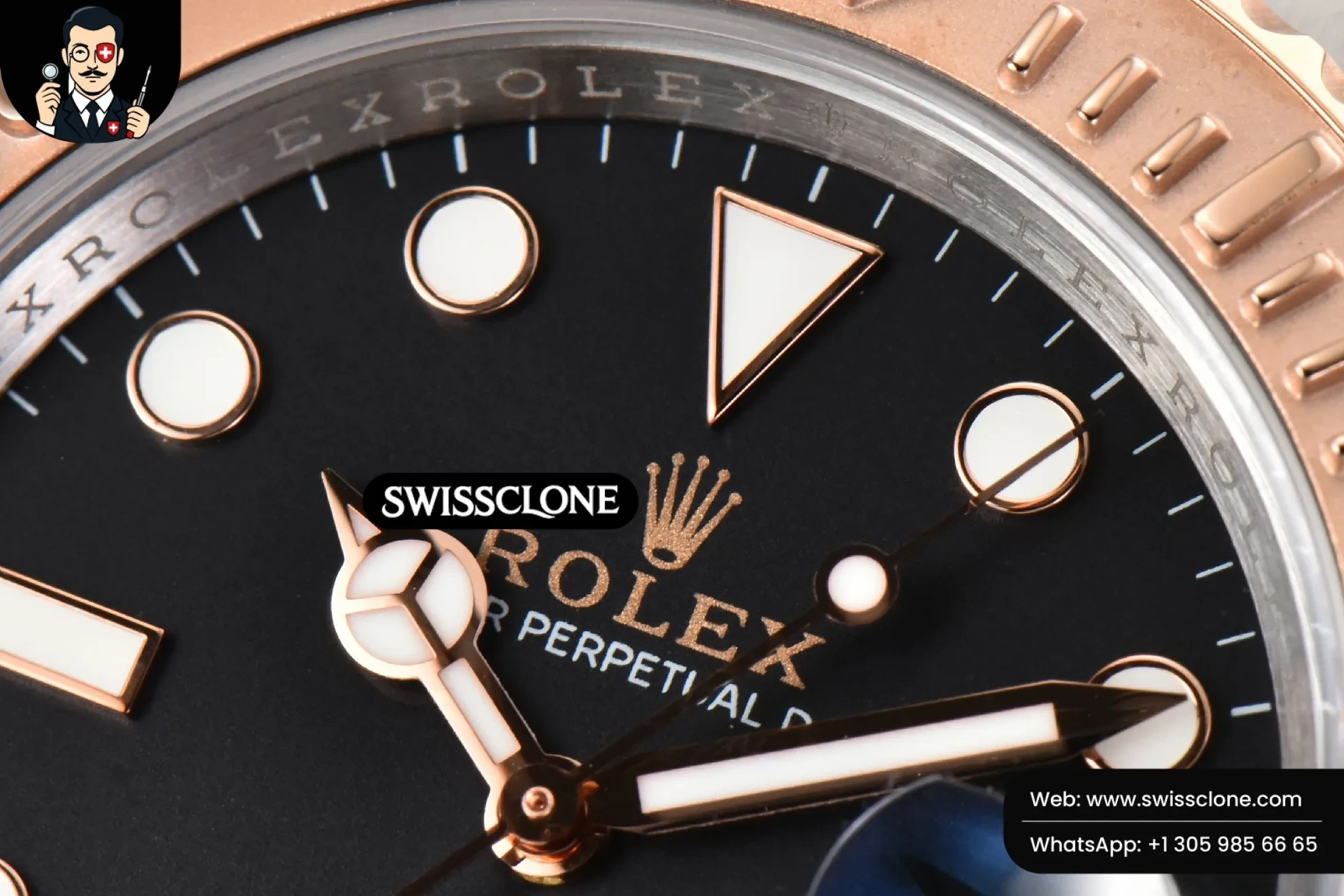 Rolex Yacht Master 126621 RG/SS 40mm CSF 904L Black Dial RG/SS VR3235 1:1 Super Clone - Clasp & Bracelet Finishing