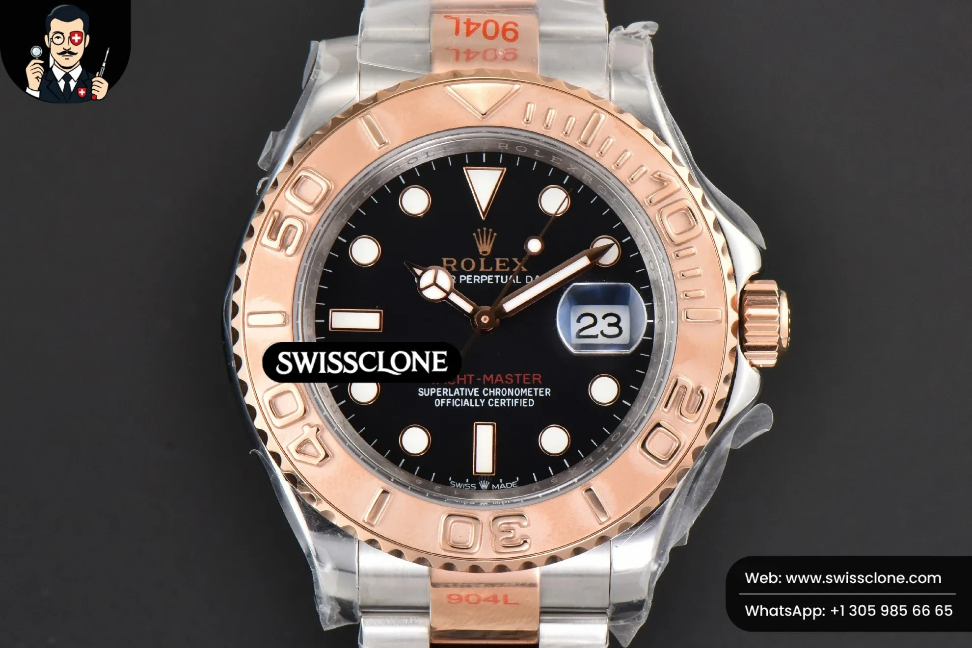 Rolex Yacht-Master 126621 RG/SS 40mm CSF 904L Black Dial RG/SS VR3235
