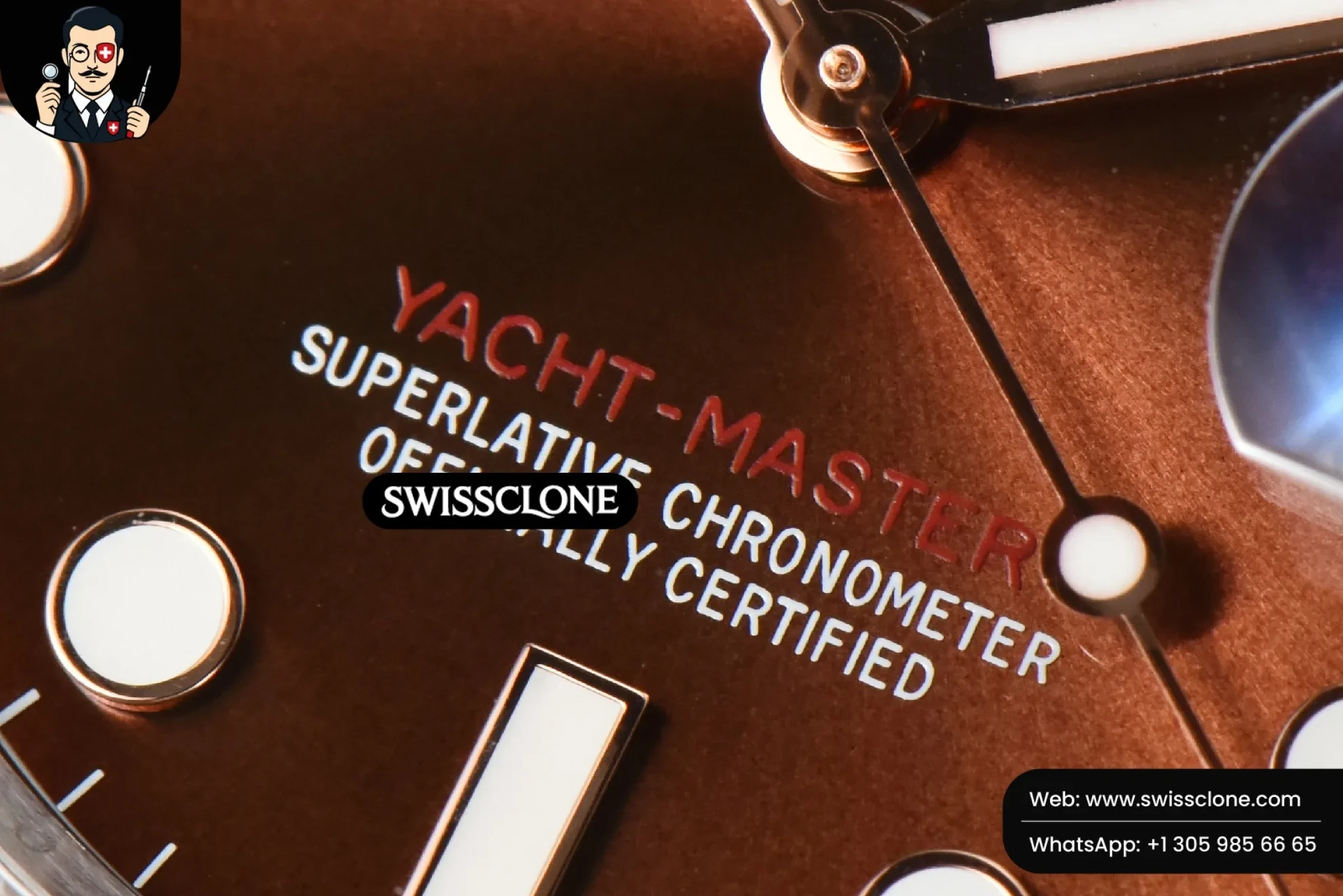 Rolex Yacht Master 126621 RG/SS 40mm CSF 904L Brown Dial RG/SS VR3235 1:1 Super Clone - Lateral Case Thickness Profile