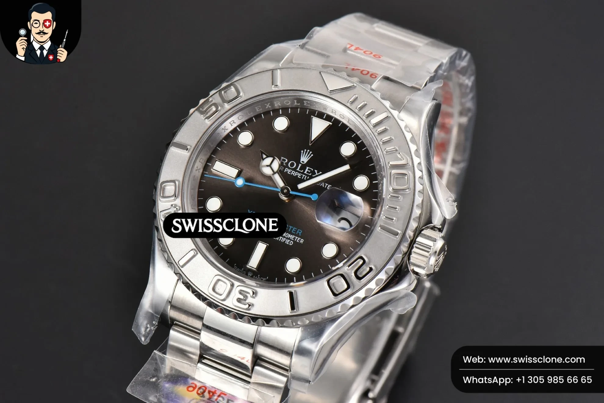 Rolex Yacht Master 126622 40mm CSF 904L Gray Dial VR3235 1:1 Super Clone - Bezel & Case Profile