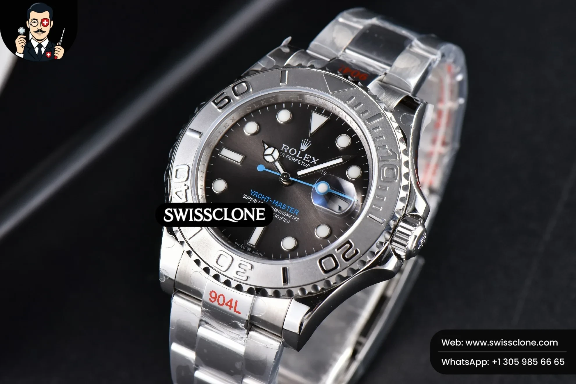 Rolex Yacht Master 126622 904L 40mm Rhodium Dial VR3235 1:1 Super Clone - Bezel & Case Profile