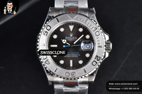Rolex Yacht Master 126622 904L 40mm Rhodium Dial VR3235 1:1 Super Clone - Dial Macro Close-Up