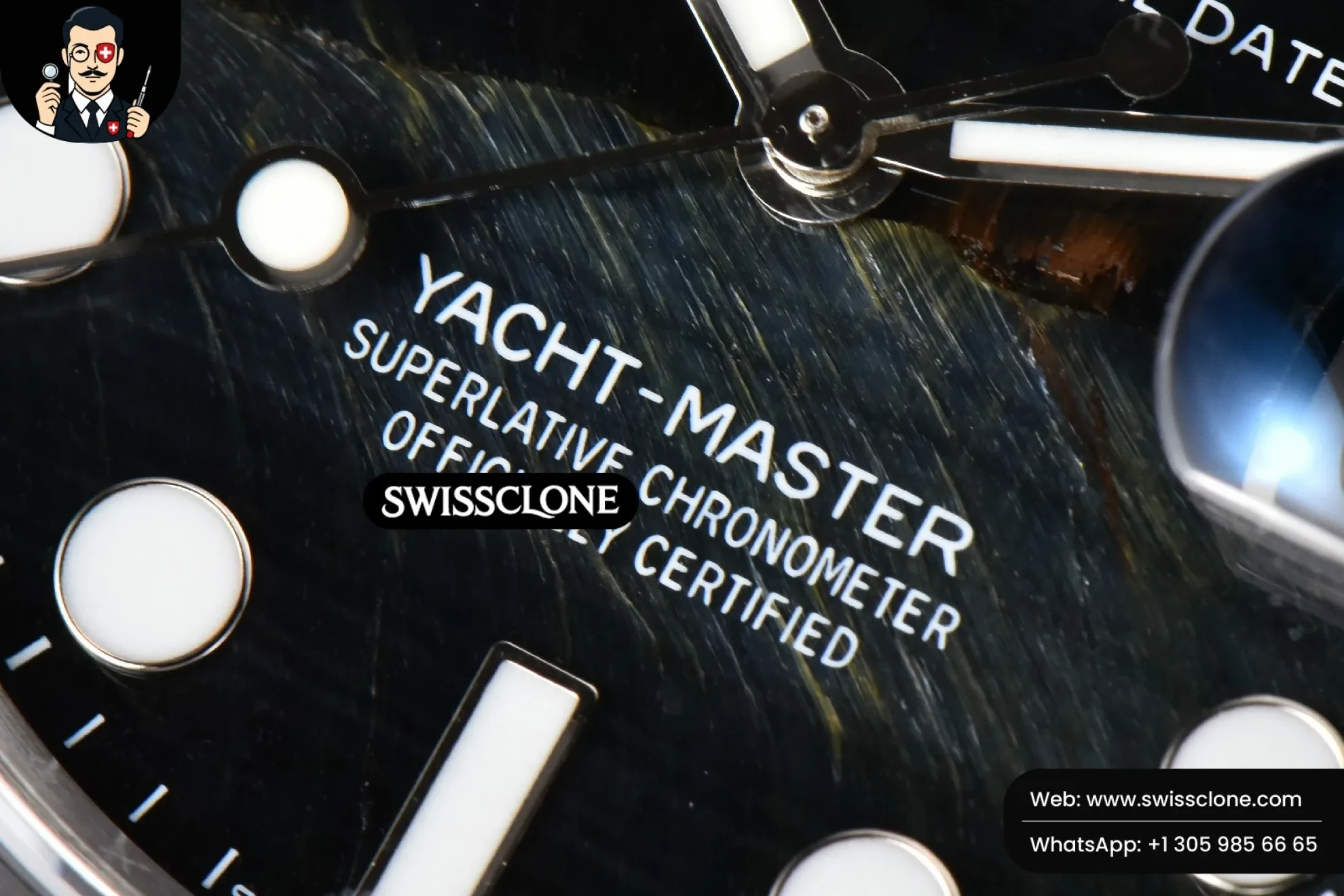 Rolex Yacht Master 42mm CSF Opals Surface Black Dail Oysterflex VR3235 1:1 Super Clone - On-Wrist Presence View