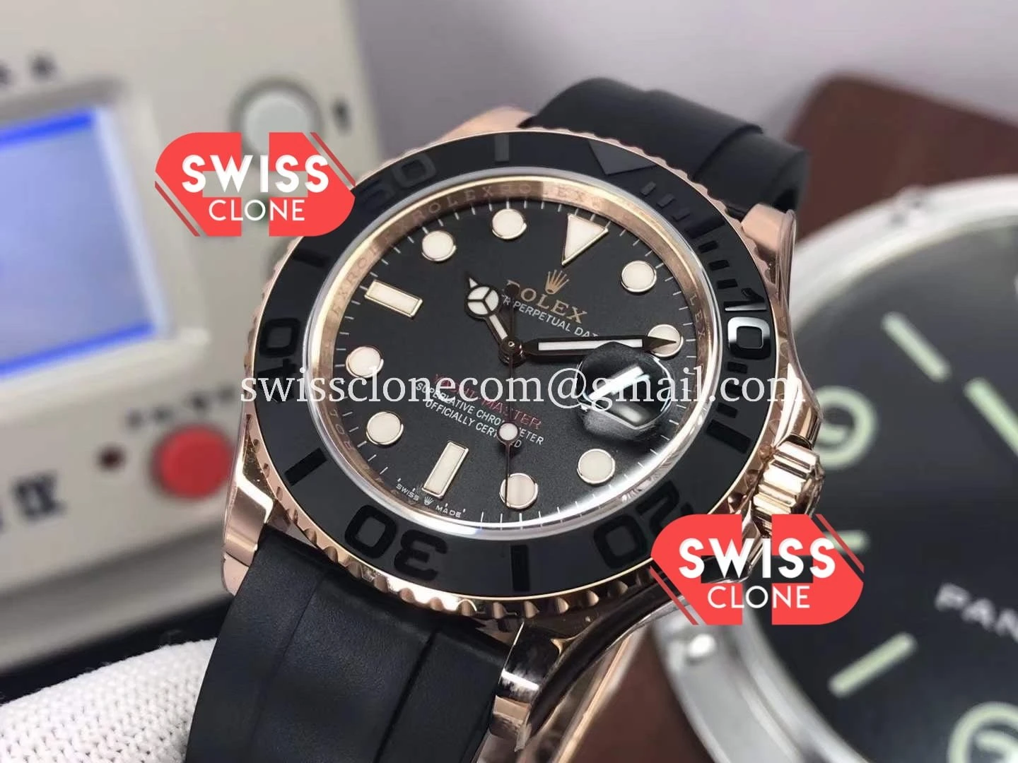 Rolex Yachtmaster 116655 Everose 40MM 904L 1:1 Super Clone - Bezel & Case Profile