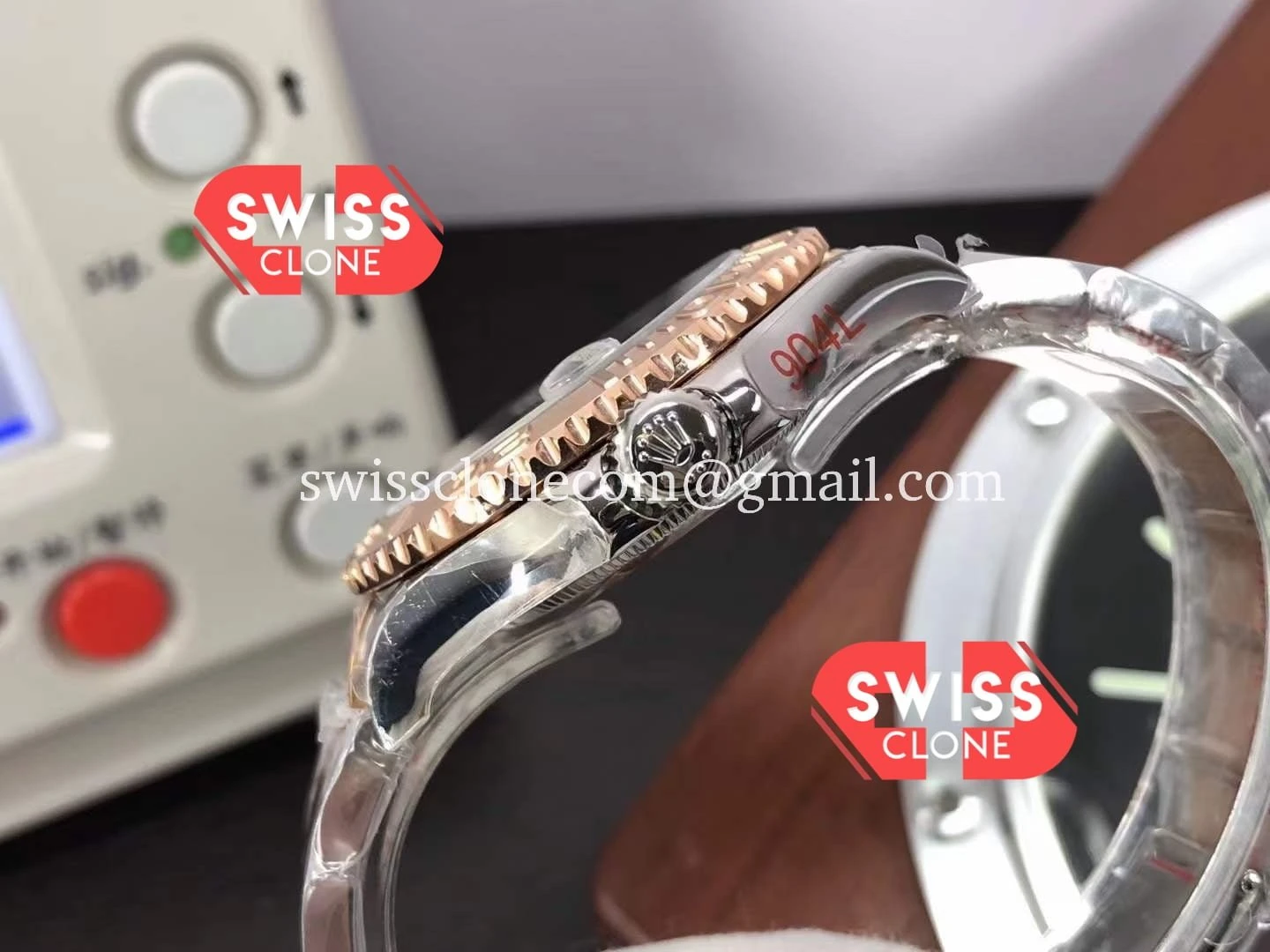 Rolex Yachtmaster 40mm Everose Gold Oyster Steel 1:1 Super Clone - On-Wrist Presence View