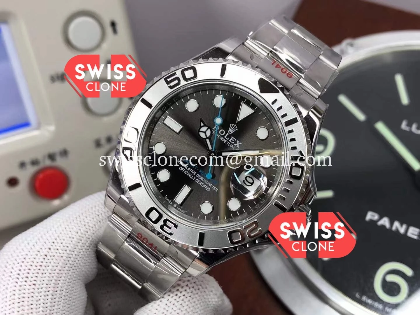 Rolex Yachtmaster 40mm Steel Dial 904L Steel 1:1 Super Clone - Bezel & Case Profile