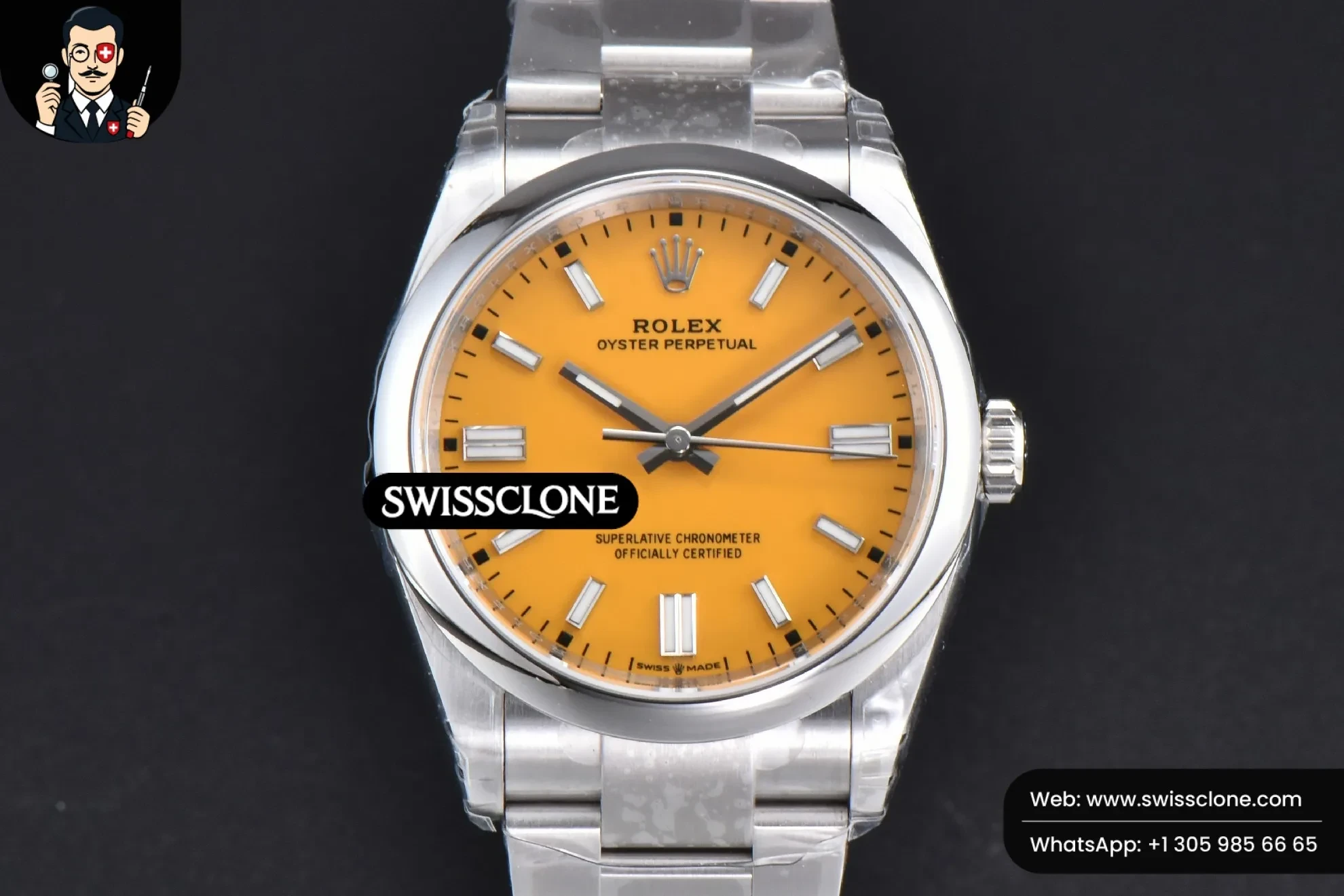 Rolex Oyster Perpetual 126000 36mm 904L Yellow Dial Oyster VS3235 1:1 Super Clone