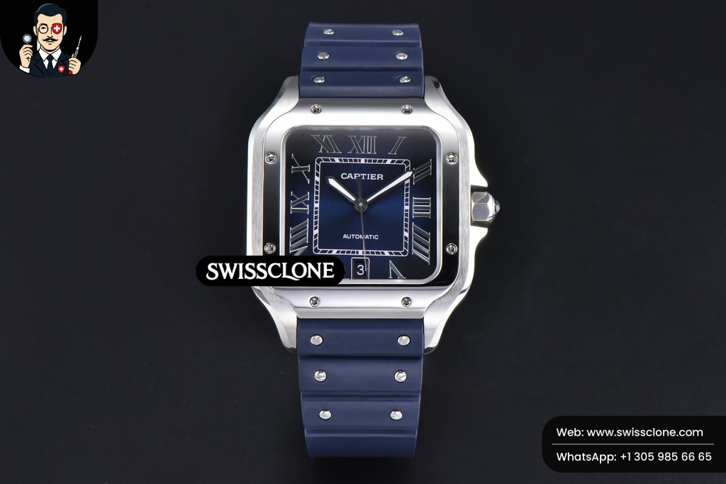 Cartier Santos Large Blue Dial 1:1 Super Clone Watch