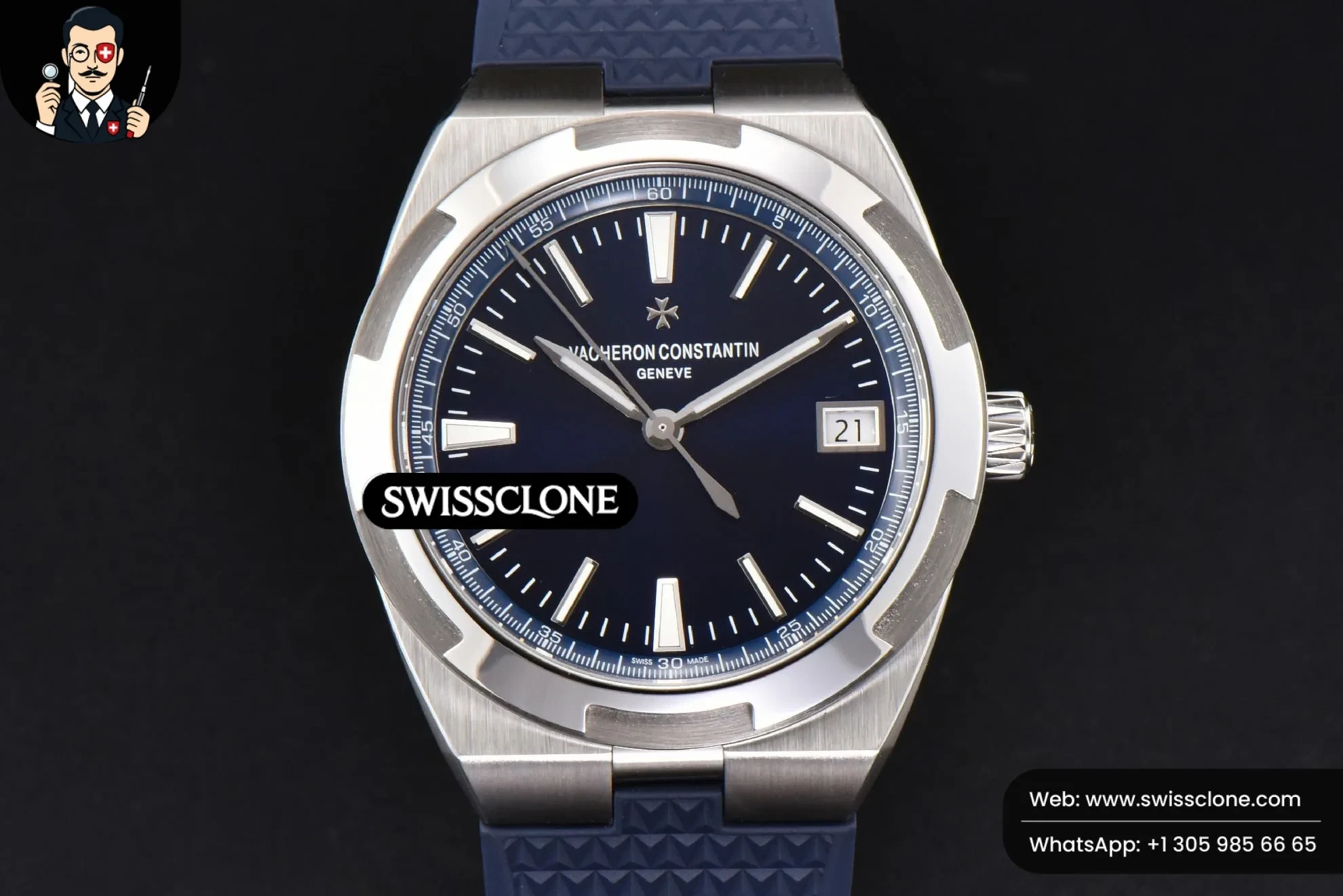 Vacheron Constantin Overseas 4500V 41mm Blue Dial Blue Rubber