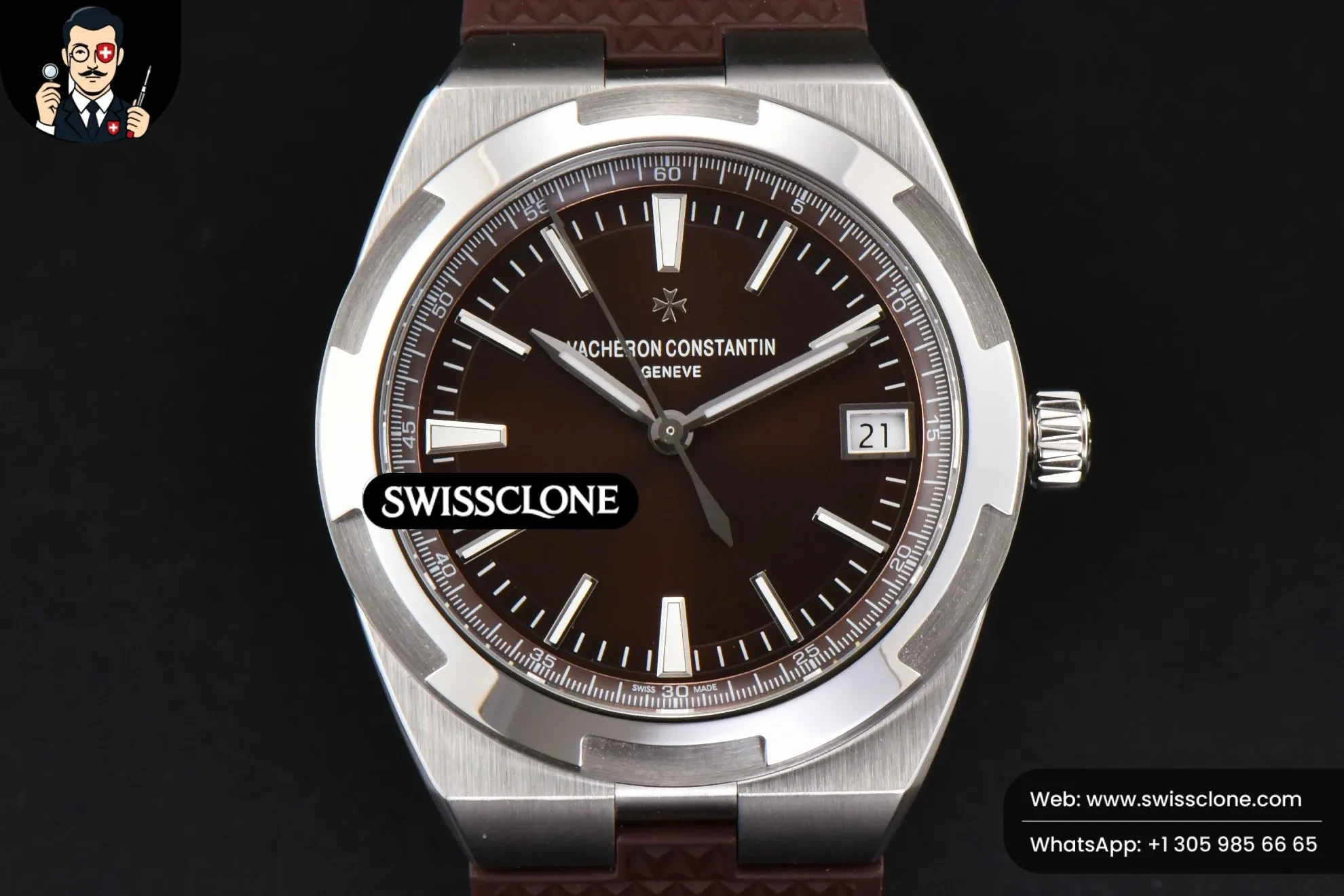 Vacheron Constantin Overseas 4500V 41mm Brown Dial Brown Rubber