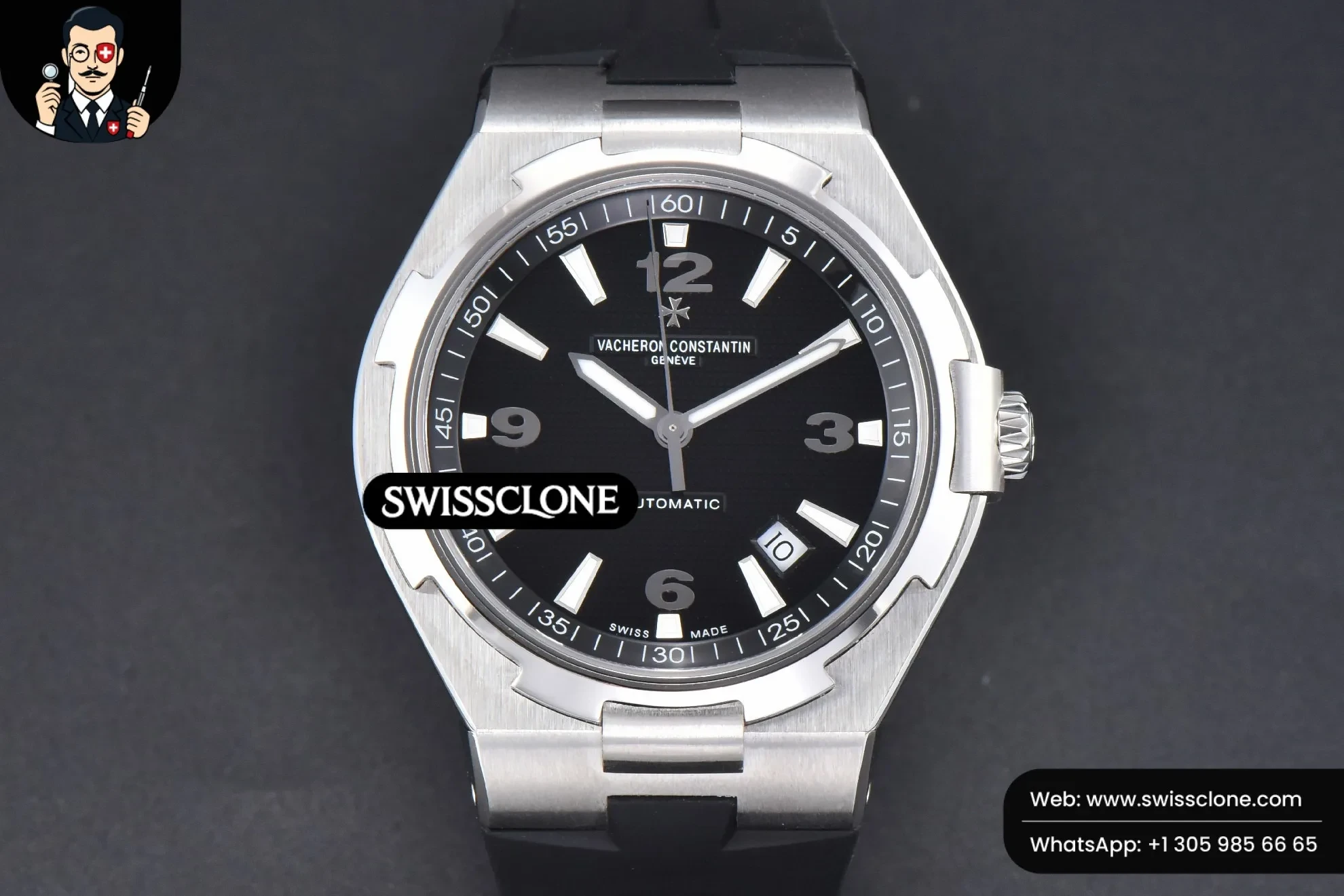 Vacheron Constantin Overseas 47040 42mm Black Dial Black Rubber