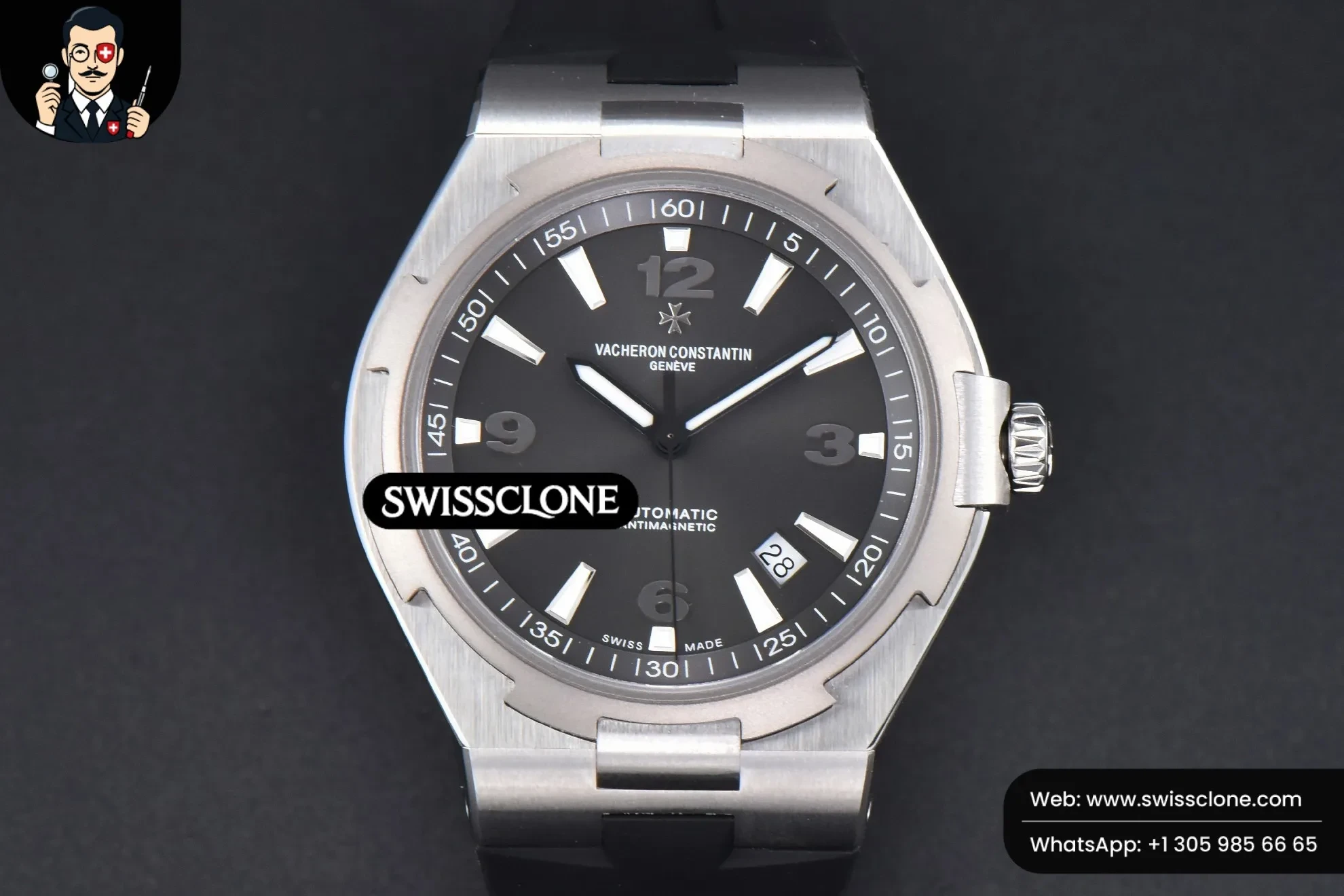 Vacheron Constantin Overseas 47040 42mm Gray Dial Black Rubber