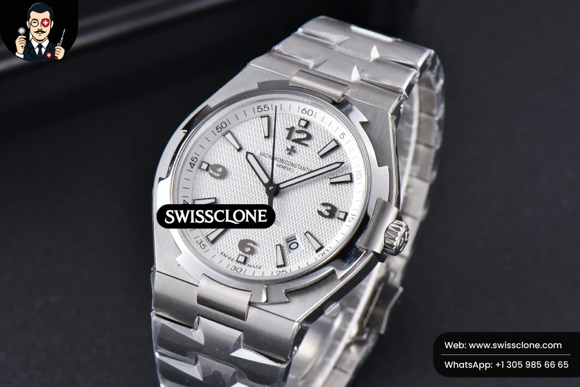 Vacheron Constantin Overseas 47040 MKF 42mm White Textured Dial 9015 - Clasp, Bracelet & Buckle Detail | 1:1 Swiss Super Clone