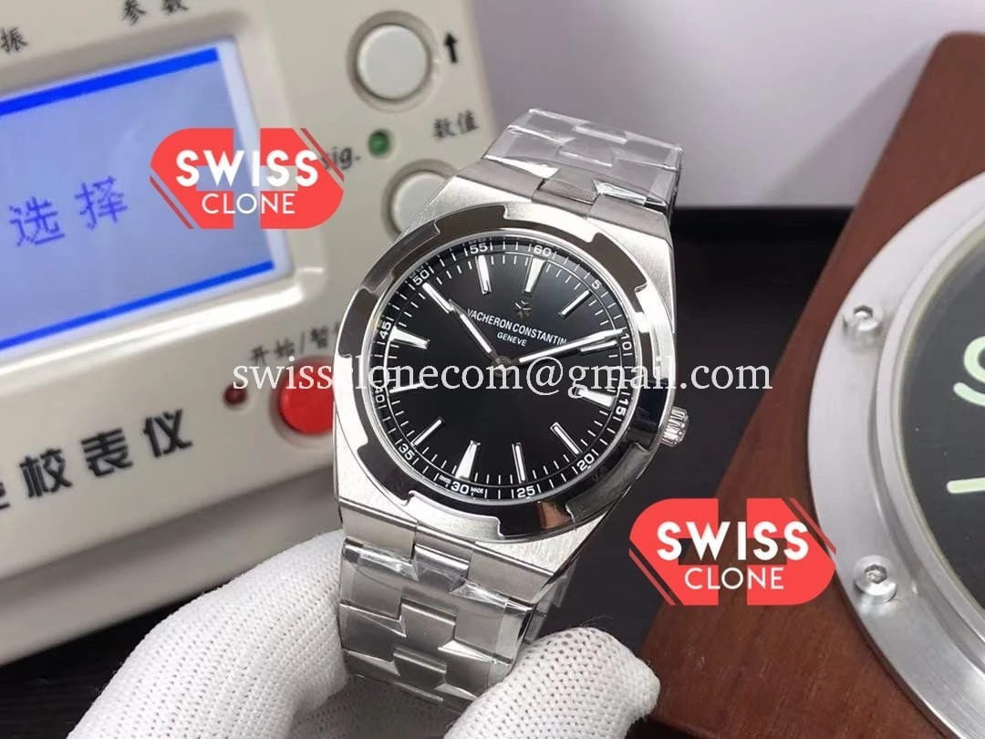 Vacheron Constantin Overseas Black Dial Steel Strap (SW-21897) Swiss Clone - View 5