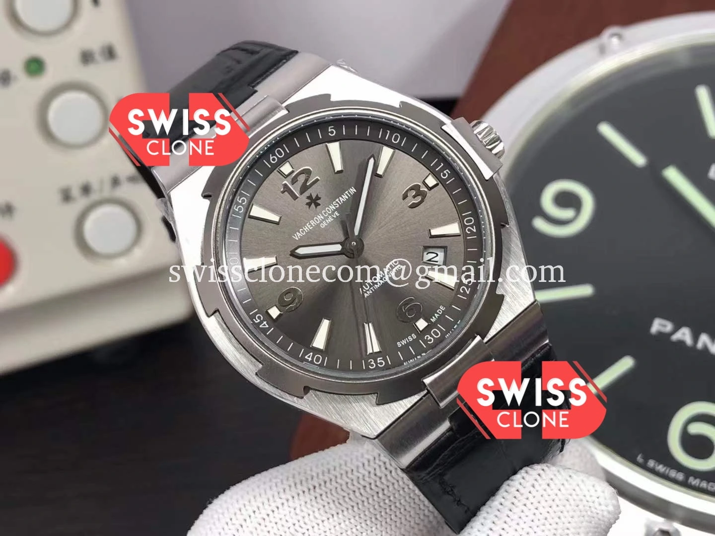 Vacheron Constantin Overseas Grey Dial Leather Strap - Image 2
