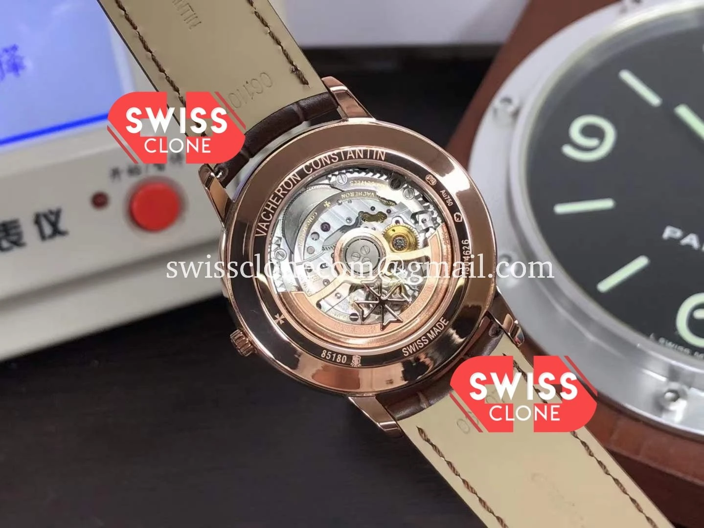 Vacheron Constantin Patrimony Rose Gold Blue Dial 40MM 904L 1:1 Super Clone - On-Wrist Presence View