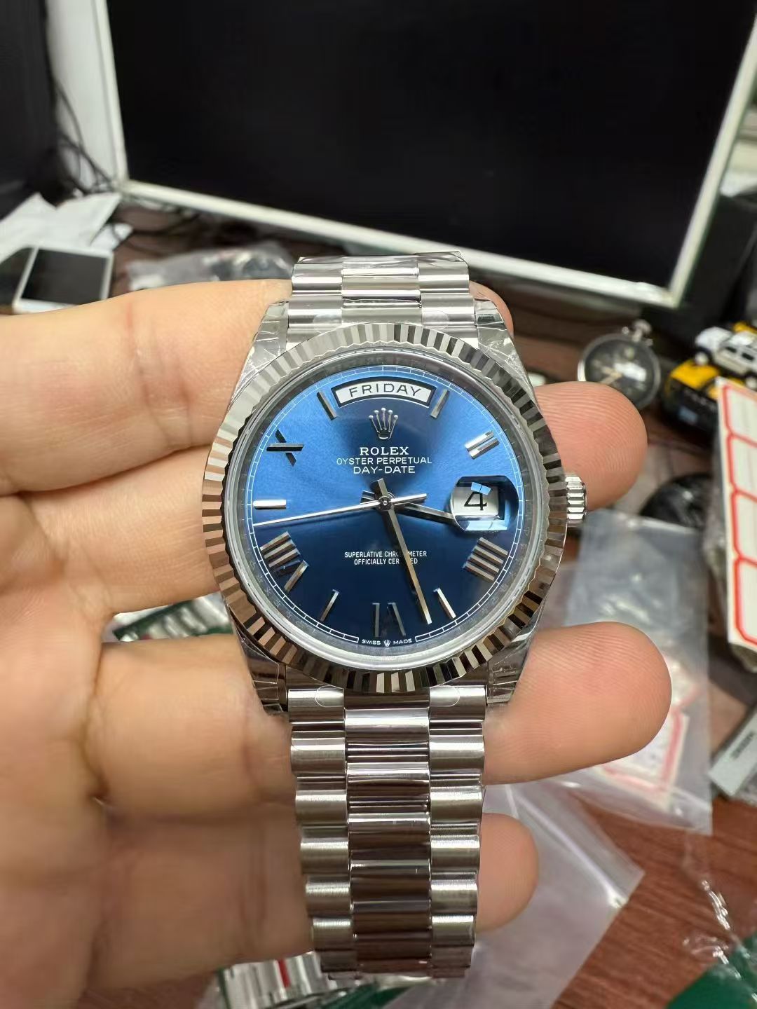 Rolex Day-Date 40 Tungsten Heavy Weight Super Clone Guide: GMF vs QF 186g Solid Weight Review — Vs Day Date Macro Inspection