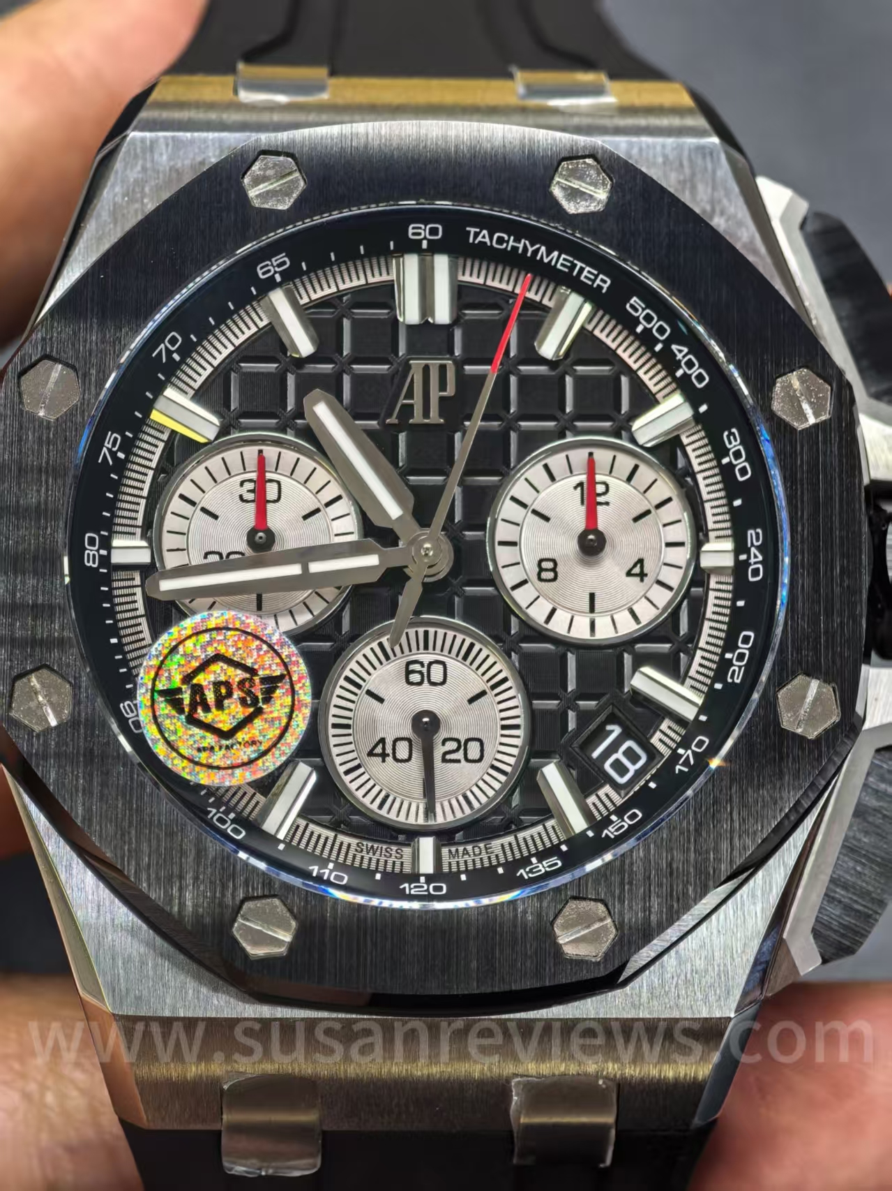 Audemars Piguet Royal Oak Offshore Diver 15720ST & Chrono 26420 Super Clone Review: APSF Cal 4308 — Audemars Piguet 26420 Dial Side-by-Side Comparison