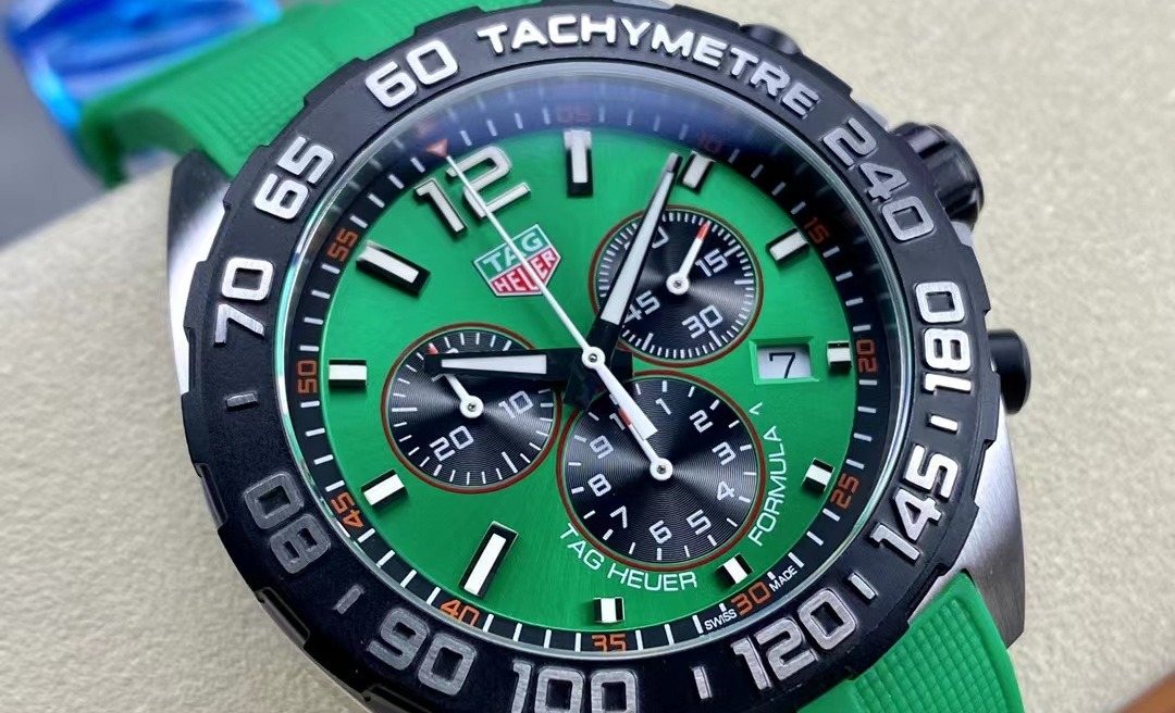 TAG Heuer Super Clone Guide: Original Factory (OF) & XF Aquaracer Professional 300, Carrera & Monaco — Replica Tag Heuer Formula 1 Green 1 Side-by-Side Comparison