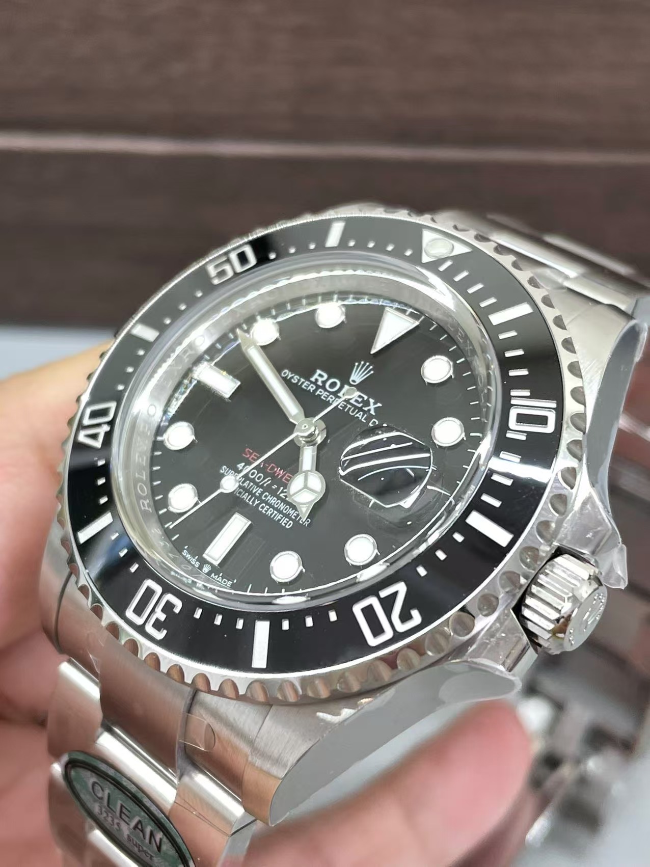 Rolex Sea-Dweller 43mm (126600 Red Text) & Deepsea D-Blue (126660) Super Clone Review: VSF vs Clean — Clean Rolex Sea Dweller 126600 Replica Macro Inspection