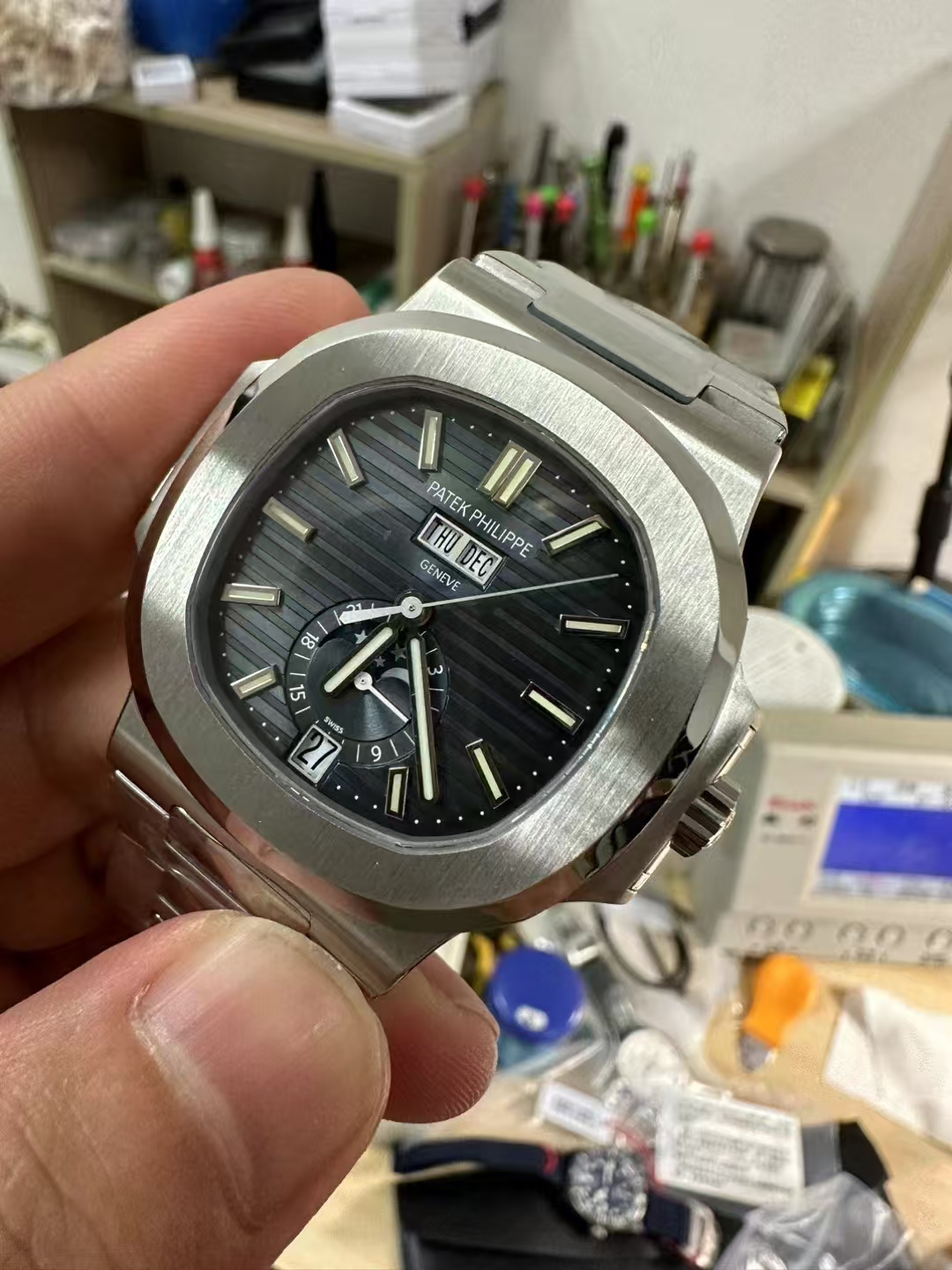 Patek Philippe Complications (5205R Moonphase, 5524G Travel Time) & Calatrava (5227 / 5296) Super Clone Guide — Patek 5726 Blue Replica Macro Inspection
